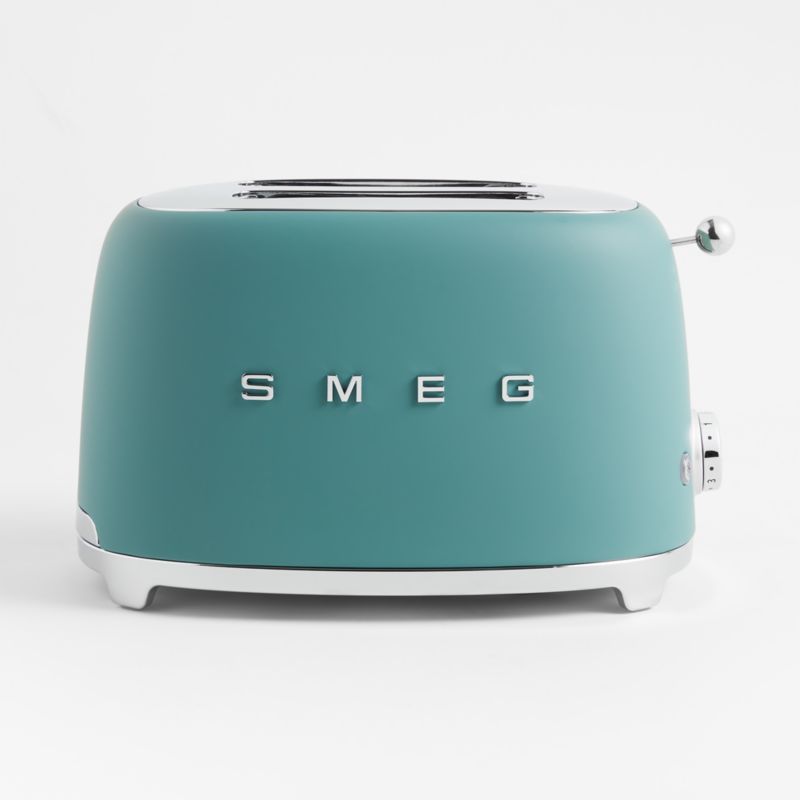 Emerald Green Stainless Steel 2-Slice Retro Toaster
