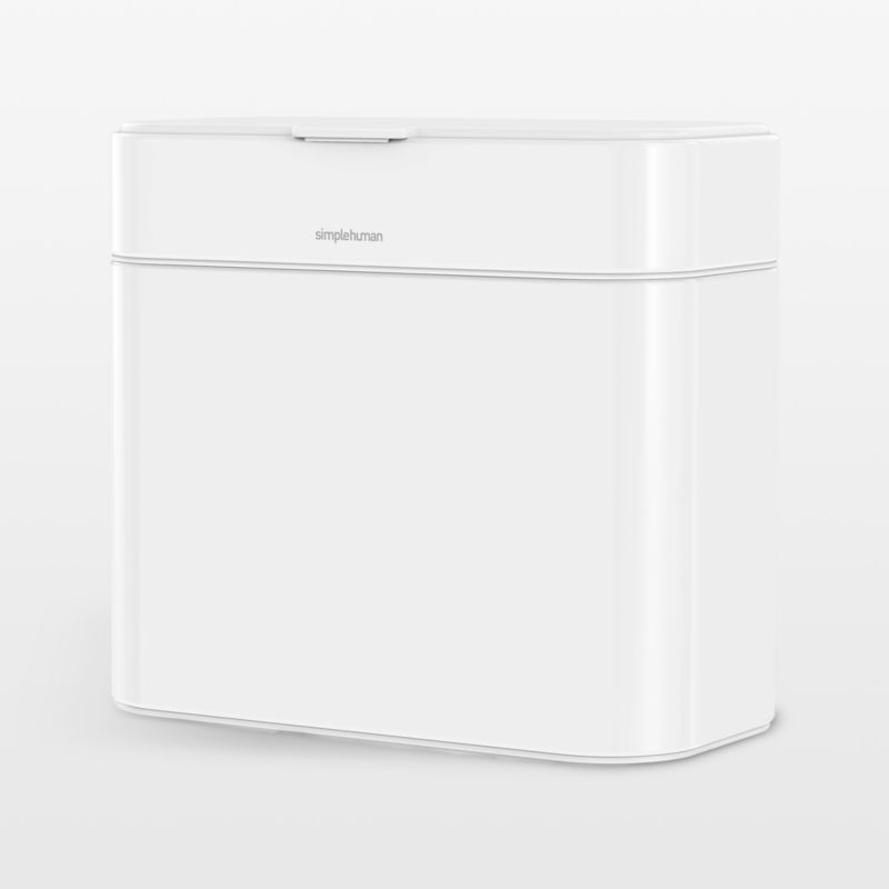 White Stainless Steel 4 Liter Compost Caddy with Magnetic Dock