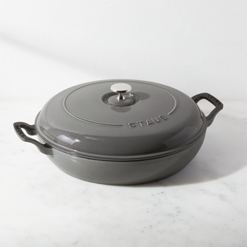 Graphite Grey Cast Iron 3.5-Quart Round Braiser with Handles