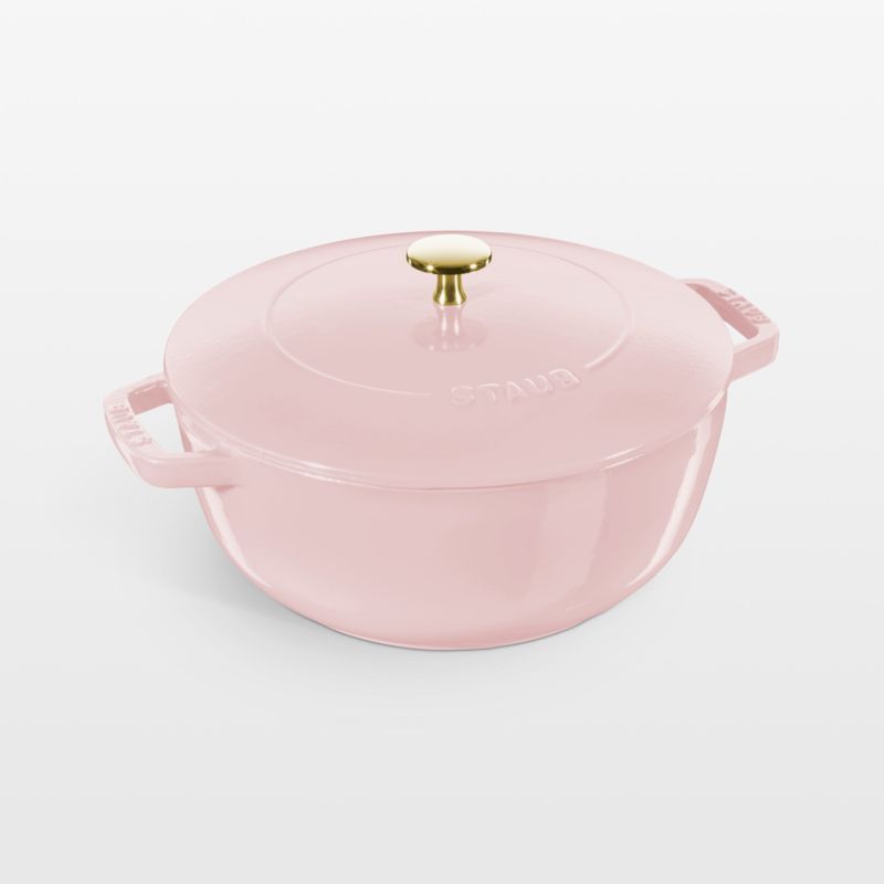 Staub Pink Peony Enameled Cast Iron 5-Quart French Oven