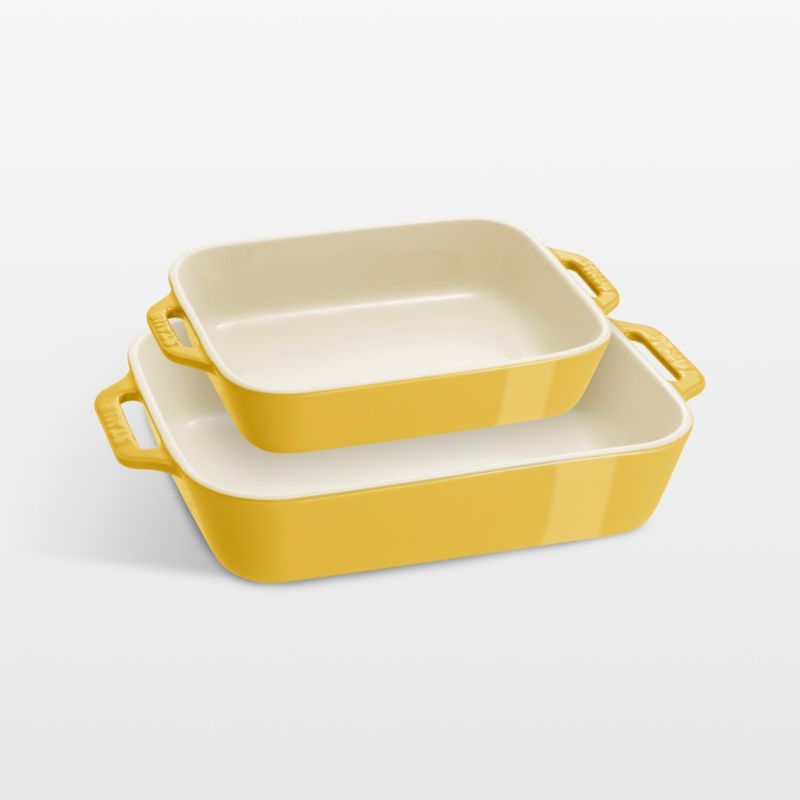 Citron Ceramic 2-Piece Rectangular Baking Dish Set