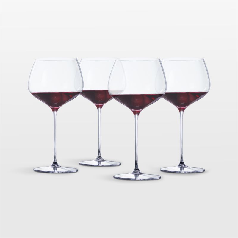 Elegant 26-Oz. Lead-Free Crystal Burgundy Wine Glass Set