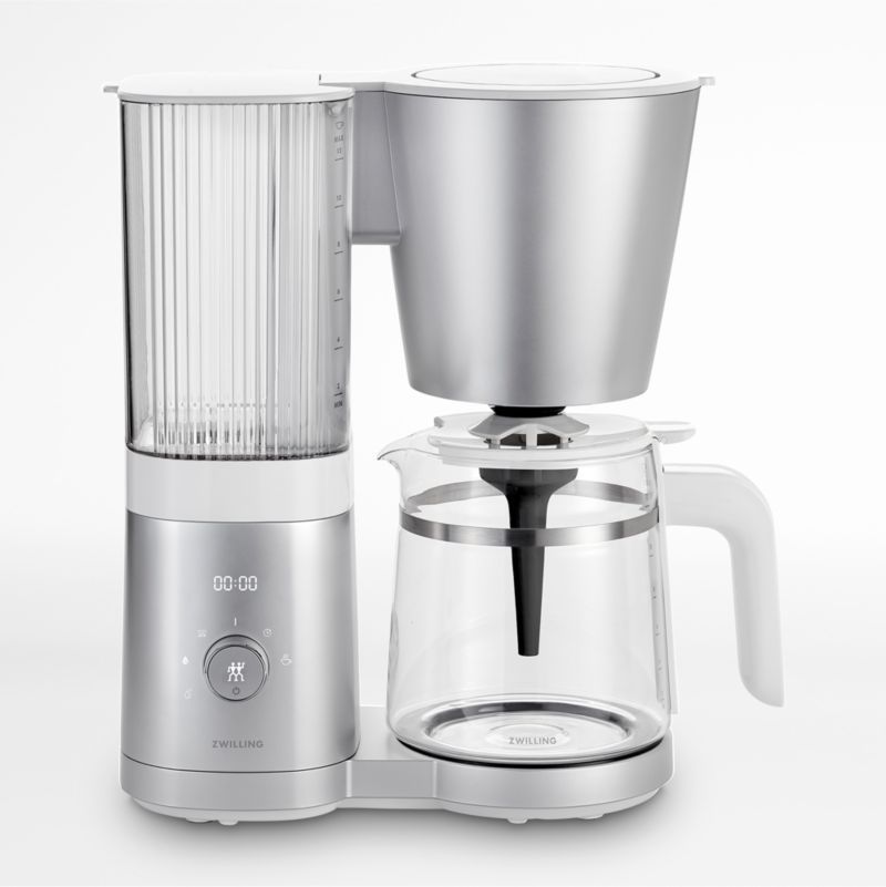 Zwilling Silver Stainless Steel Programmable Drip Coffee Maker with Grinder