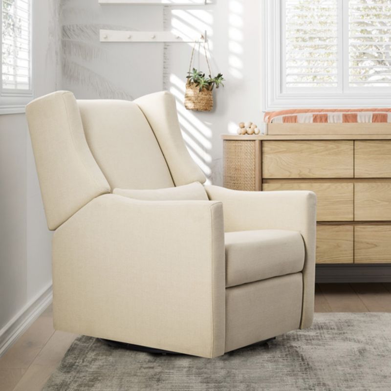 Eco-Weave Cream Performance Swivel Recliner Armchair with USB