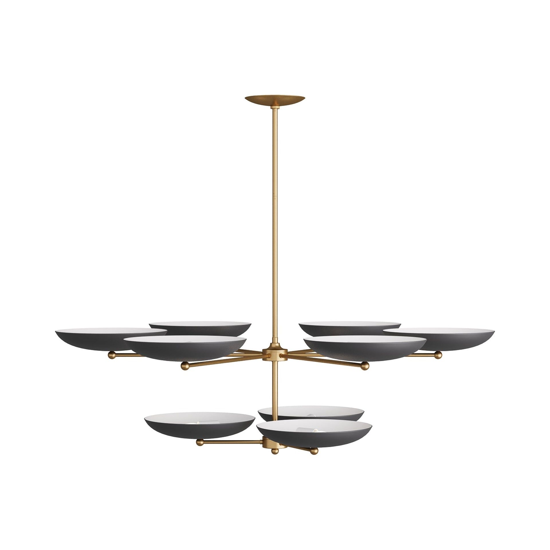 Griffith Bronze and Brass Two Tiered Outdoor Chandelier