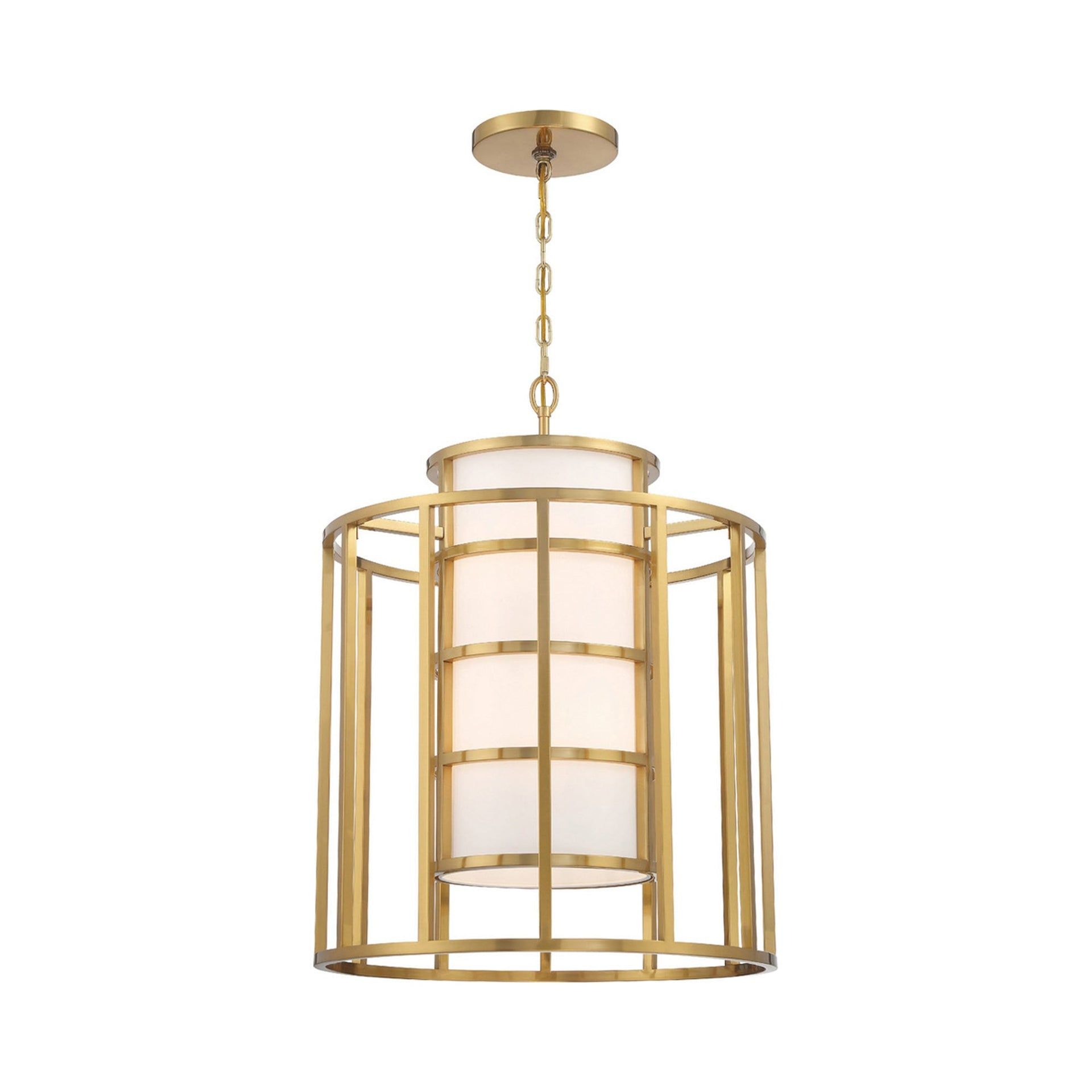 Luxe Gold Mini Drum 6-Light Silk Chandelier