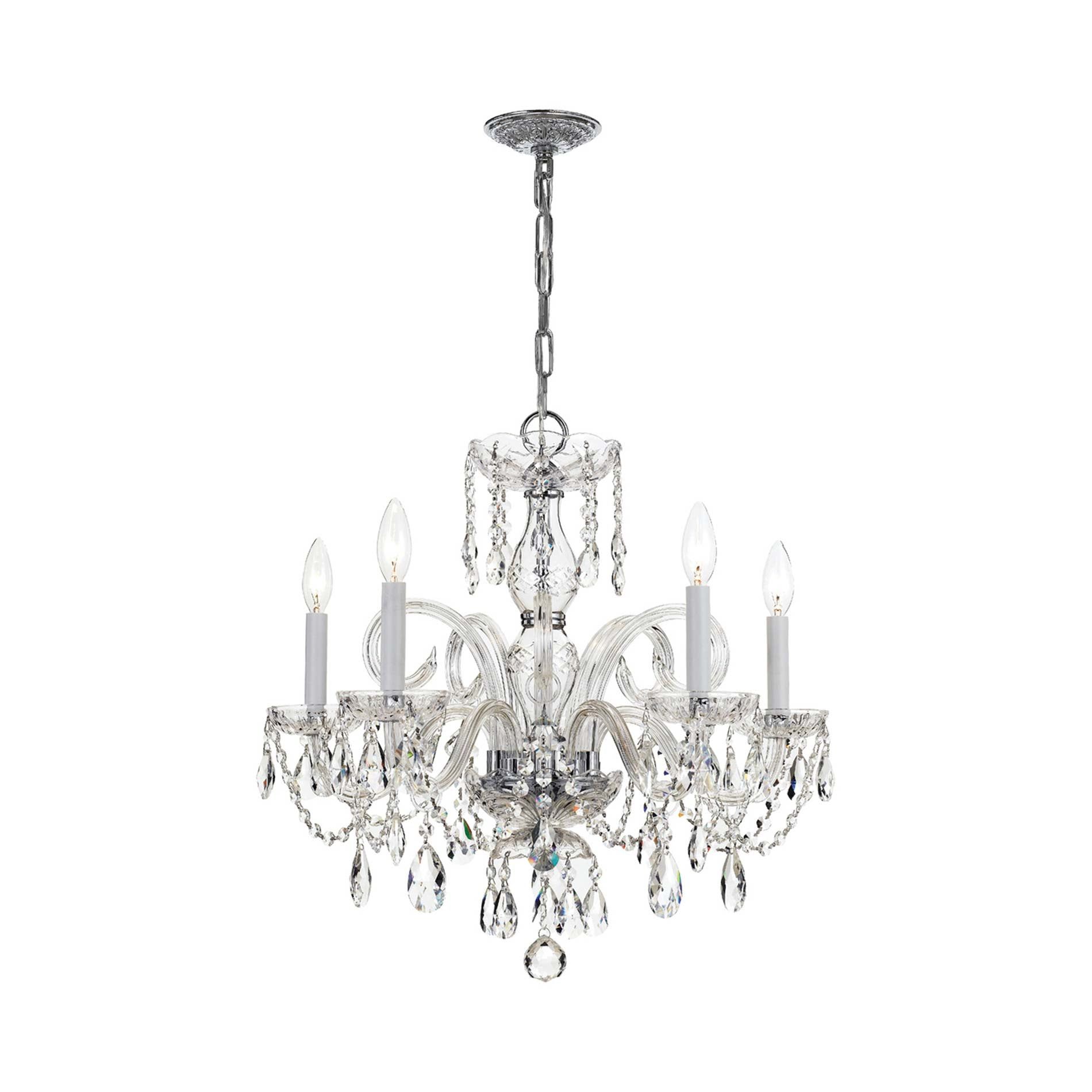 Swarovski Crystal Elegance 5-Light Polished Chrome Chandelier