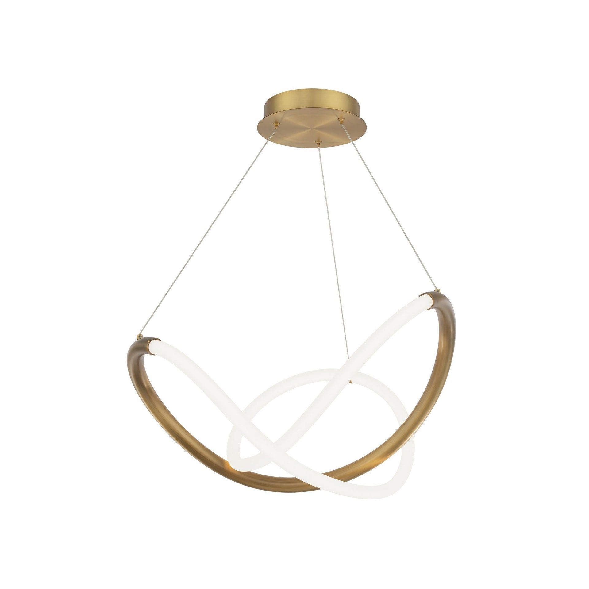 Aged Brass LED Geometric Indoor/Outdoor Chandelier