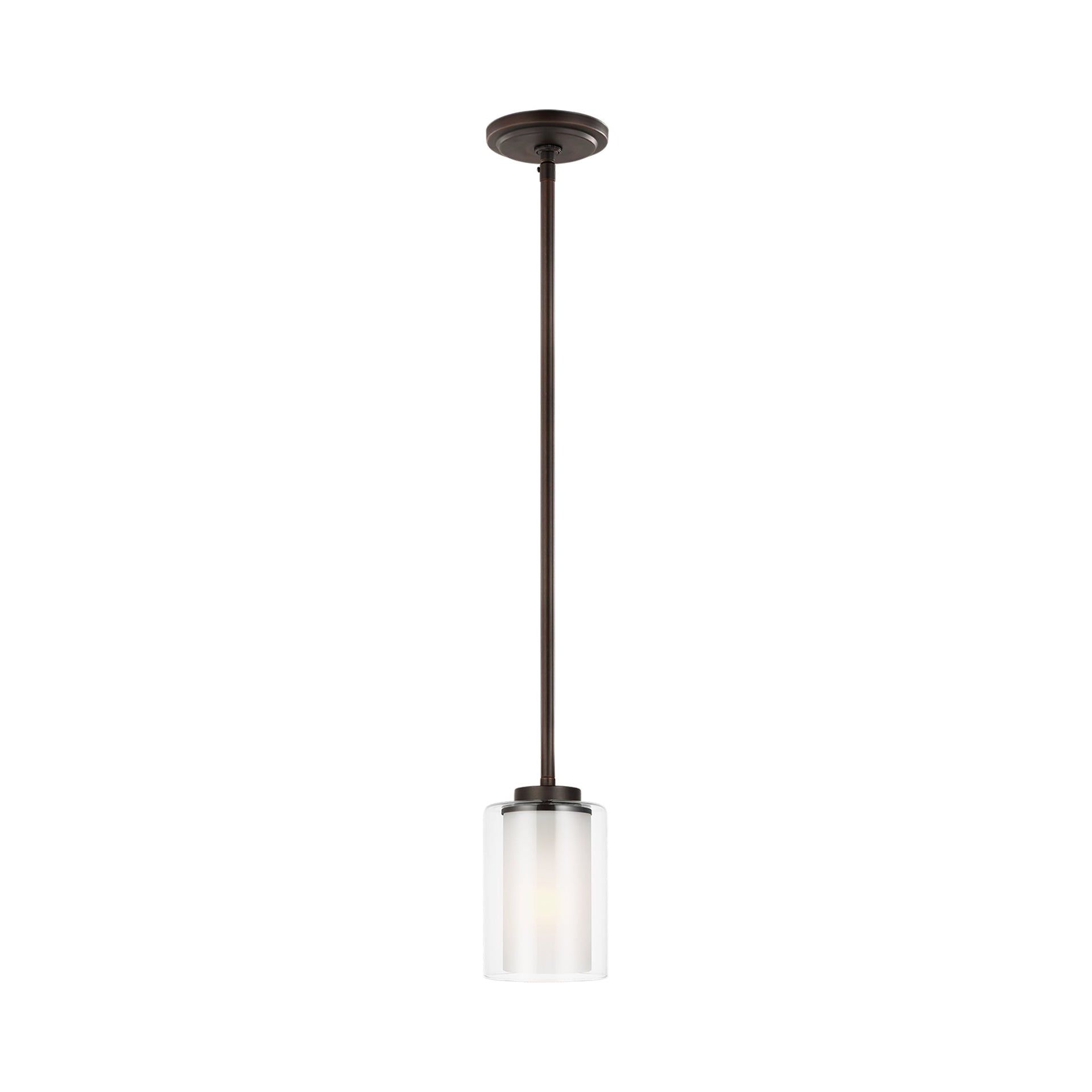 Elmwood Park Mini-Pendant with Dual-Shade in Bronze and Nickel