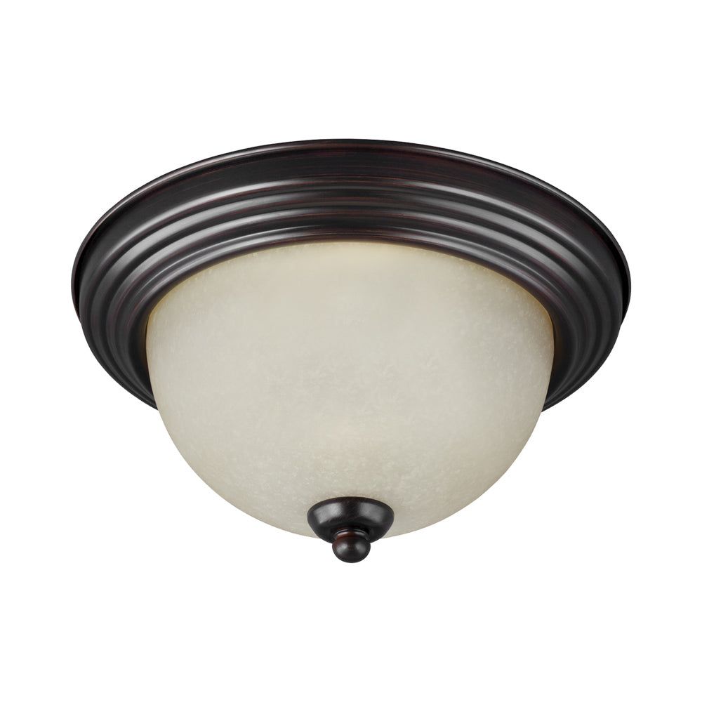 Geary Bronze 3-Light LED Flush Mount with Amber Scavo Glass
