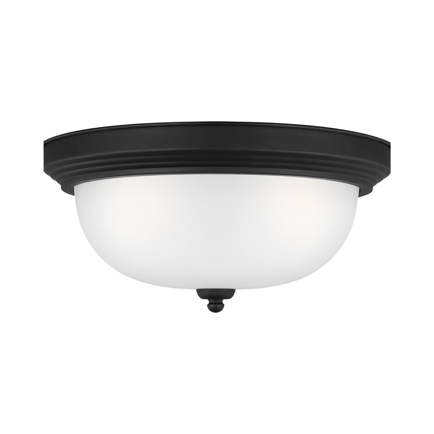 Geary 14.5" Midnight Black Glass Bowl Ceiling Light