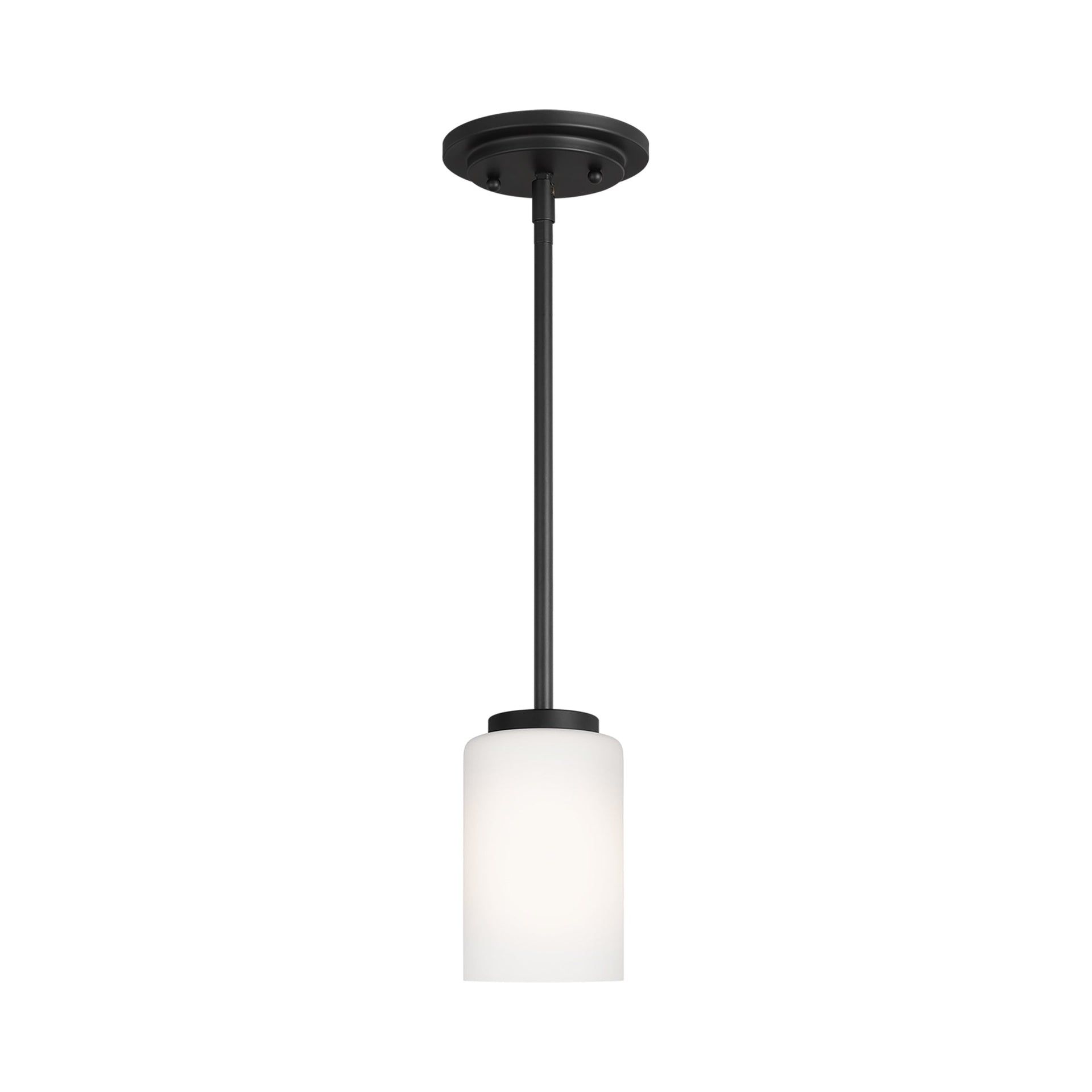 Midnight Black Opal Glass Mini Pendant Light