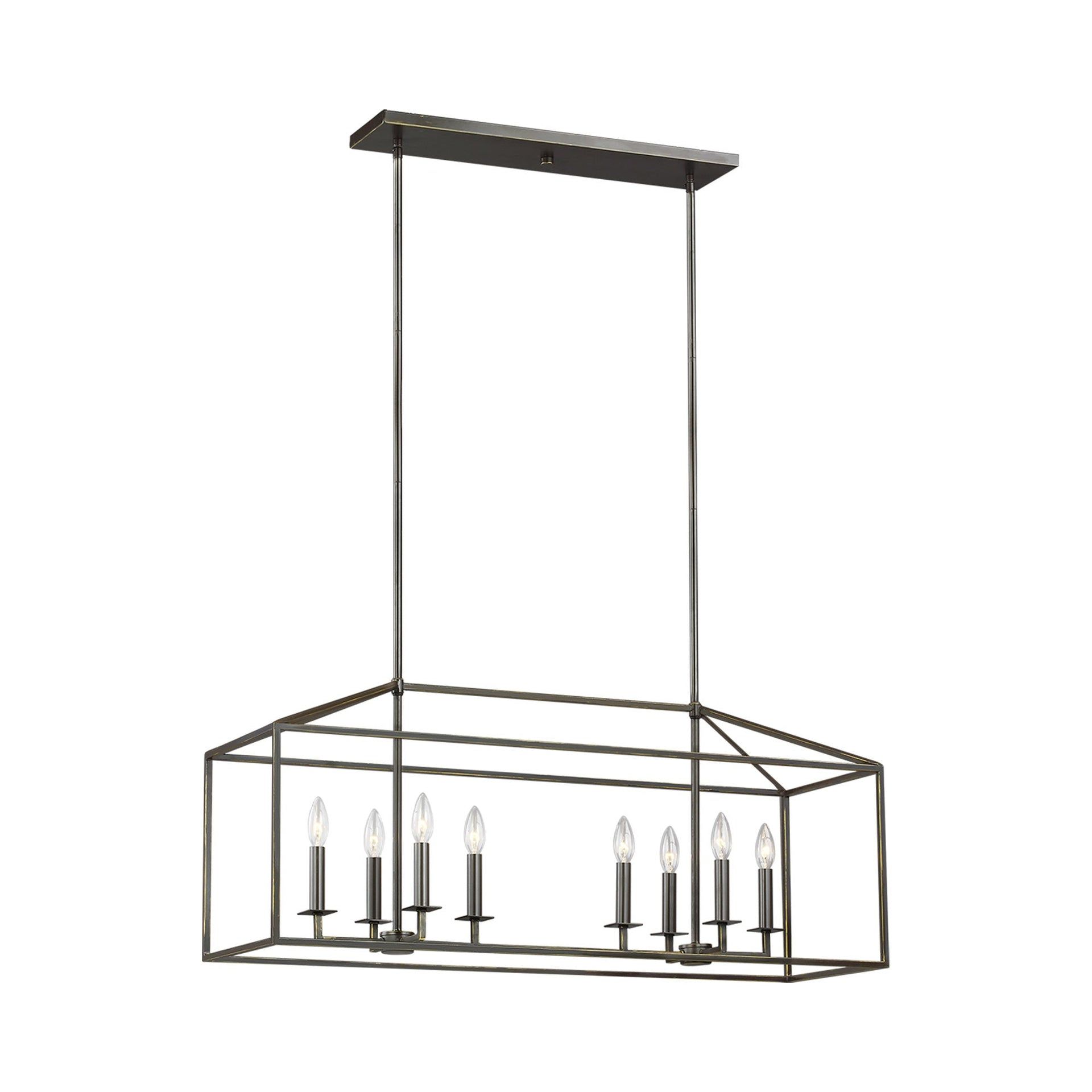 Perryton Sleek Bronze 8-Light Island Pendant for Indoor/Outdoor