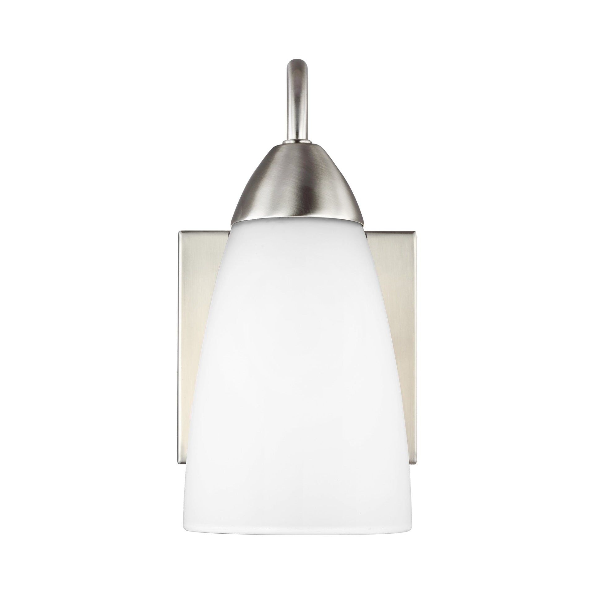 Seville Modernist Brushed Nickel Teardrop Outdoor Wall Sconce