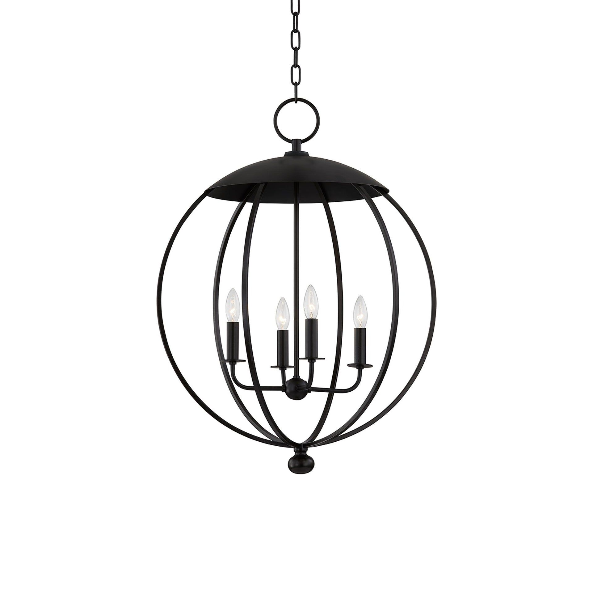 Wesley Aged Iron 4-Light Indoor/Outdoor Modern Pendant