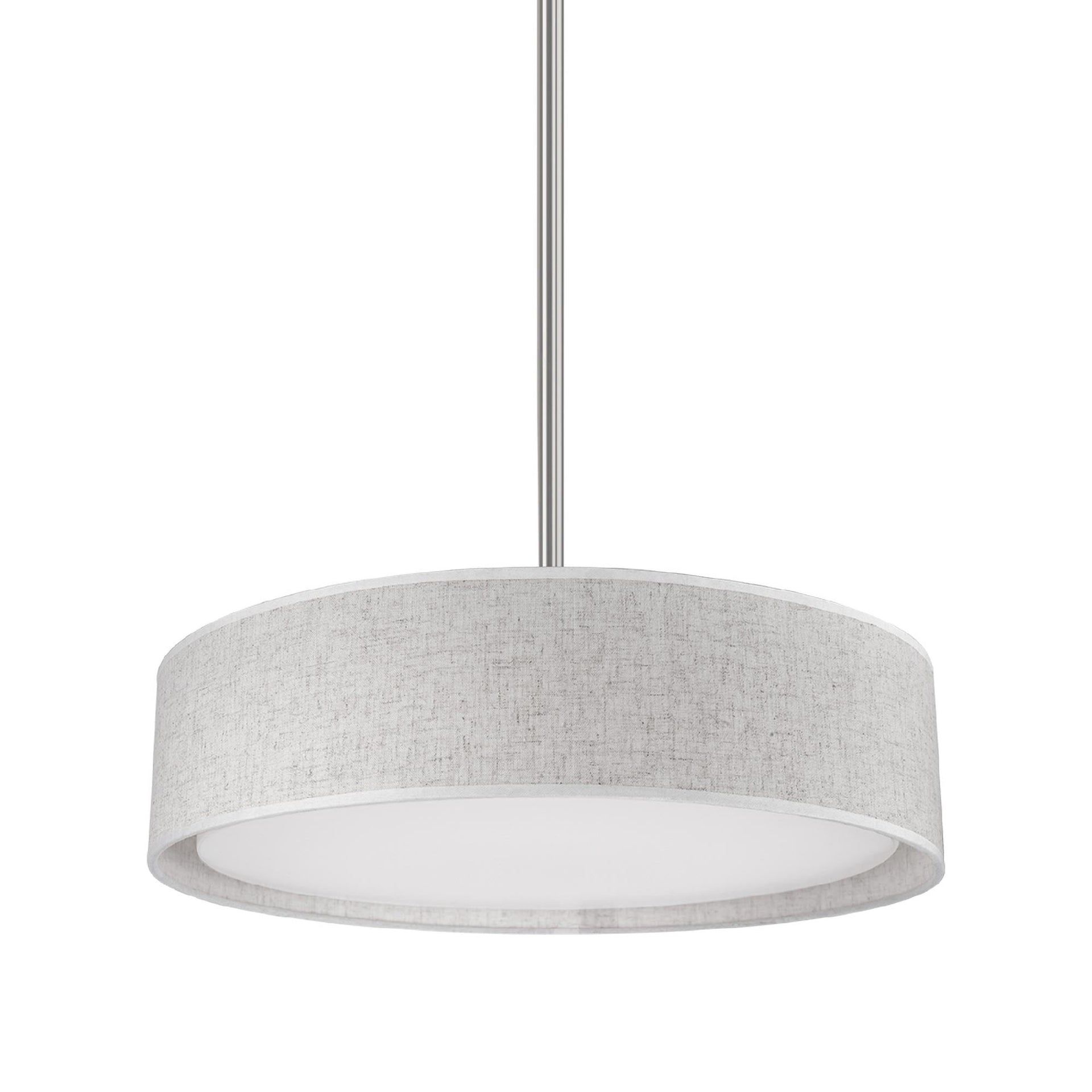 Dalton 20" Black Textured Linen LED Pendant Light