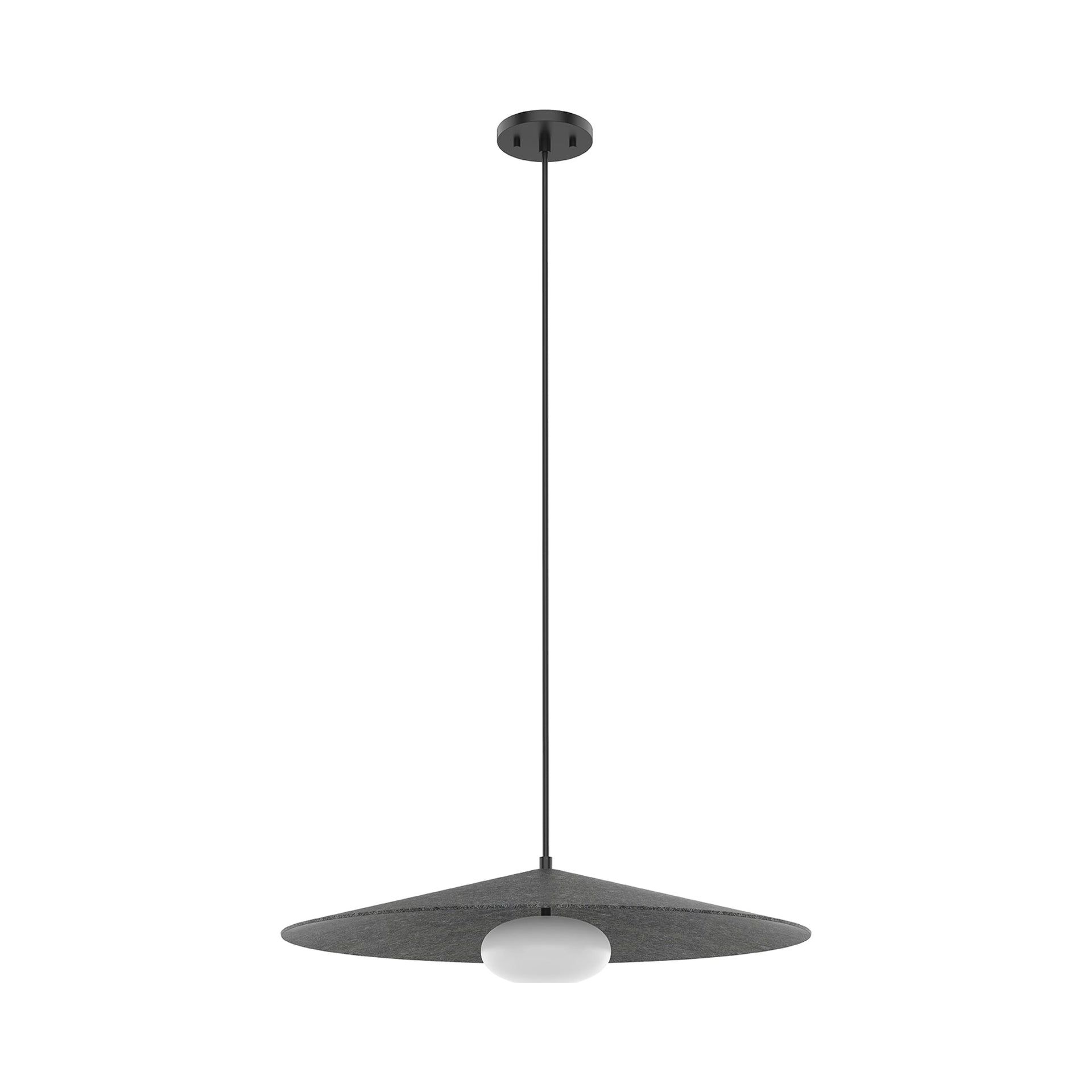 Cruz Opal Glass LED Pendant Light in Gray, 6.63" H x 24" W
