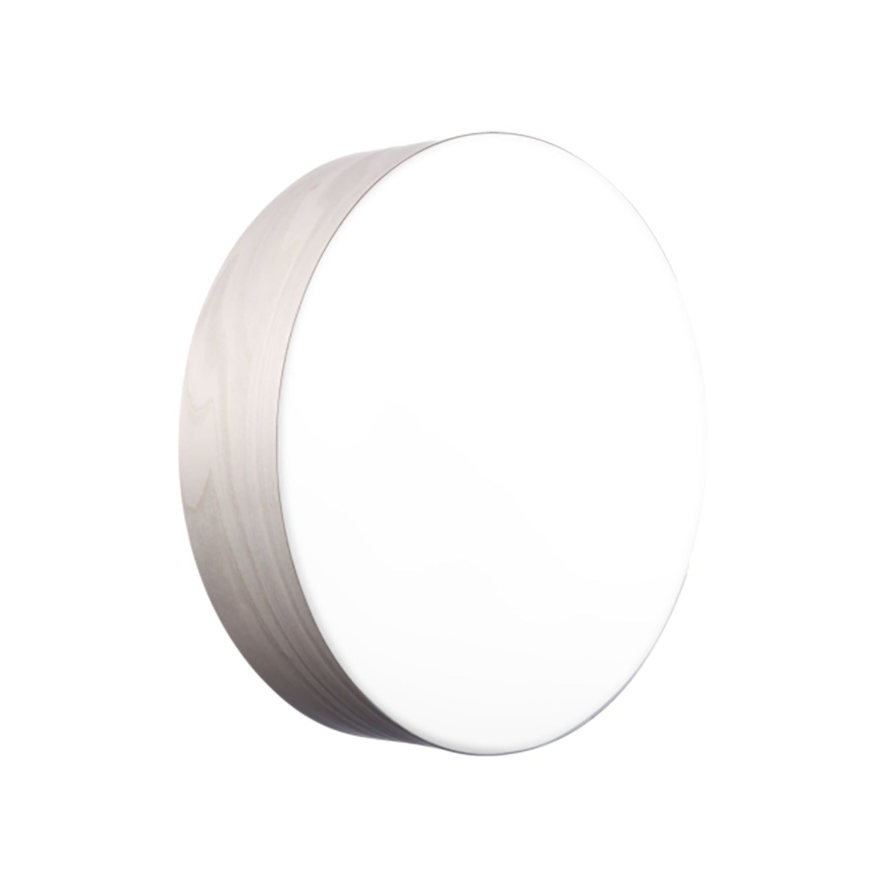 Marivi Calvo Ambient Yellow Drum Shade Sconce with Natural Veneer