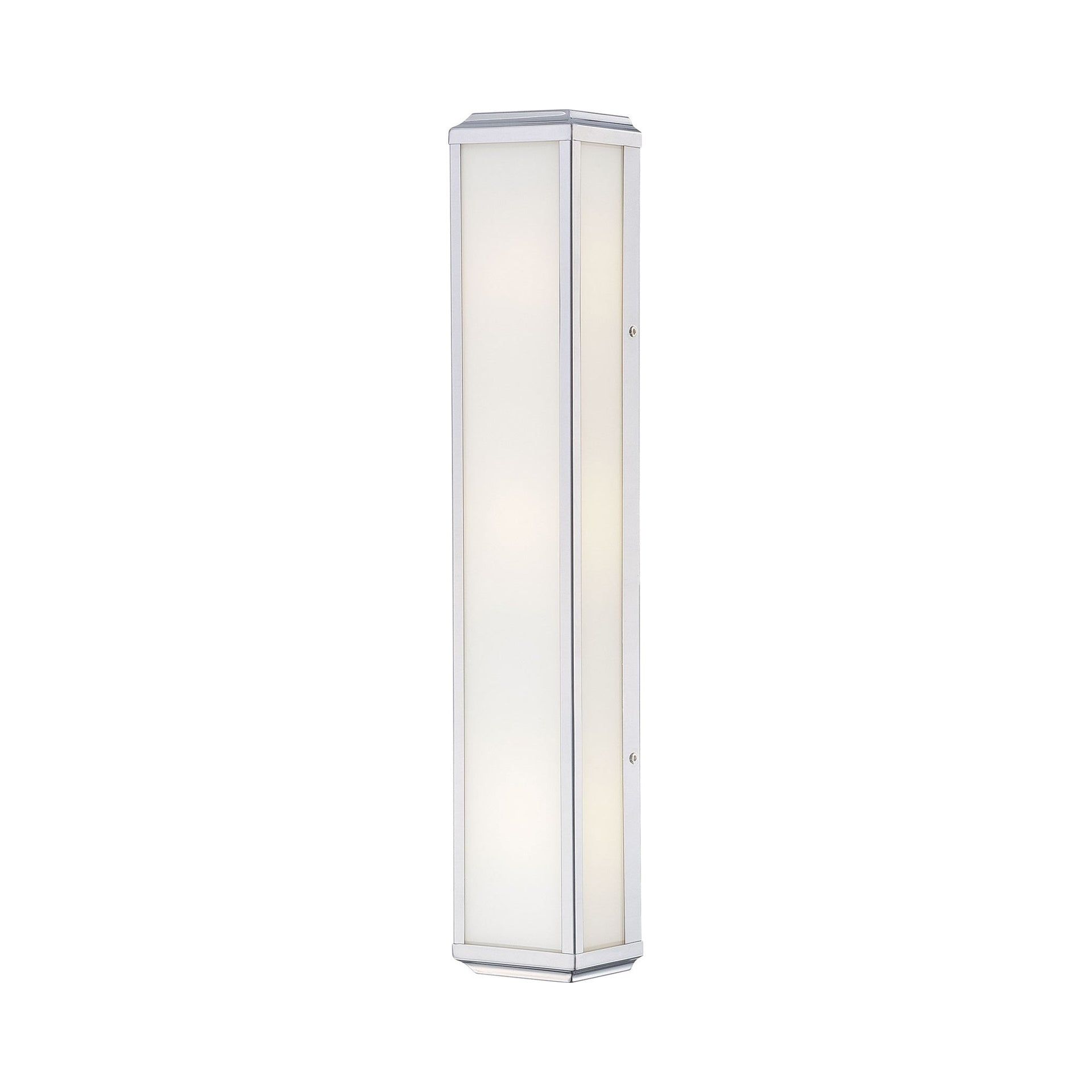 Polished Nickel 2-Light Bath Bar with White Glass