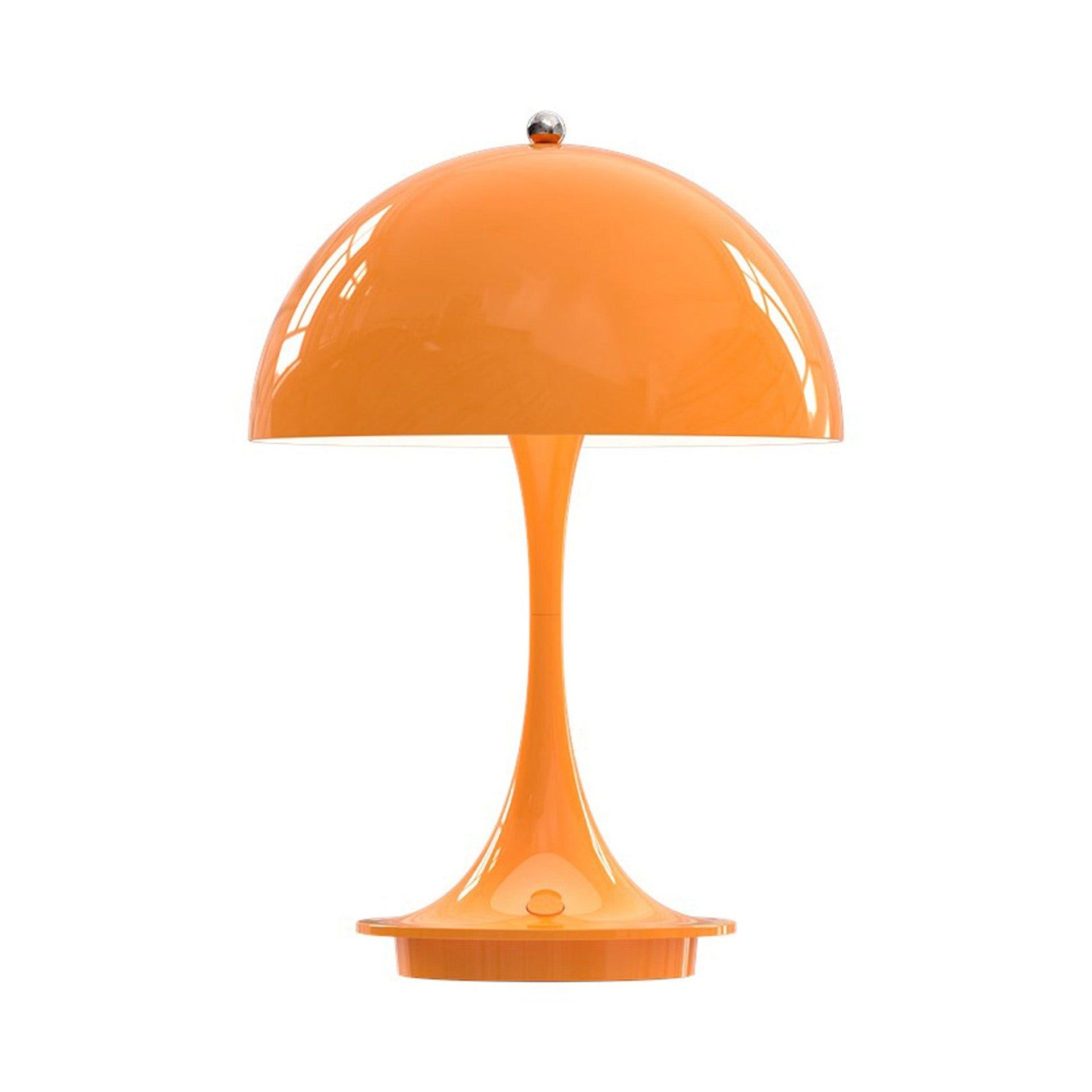 Portable Orange Acrylic Cordless Outdoor Table Lamp