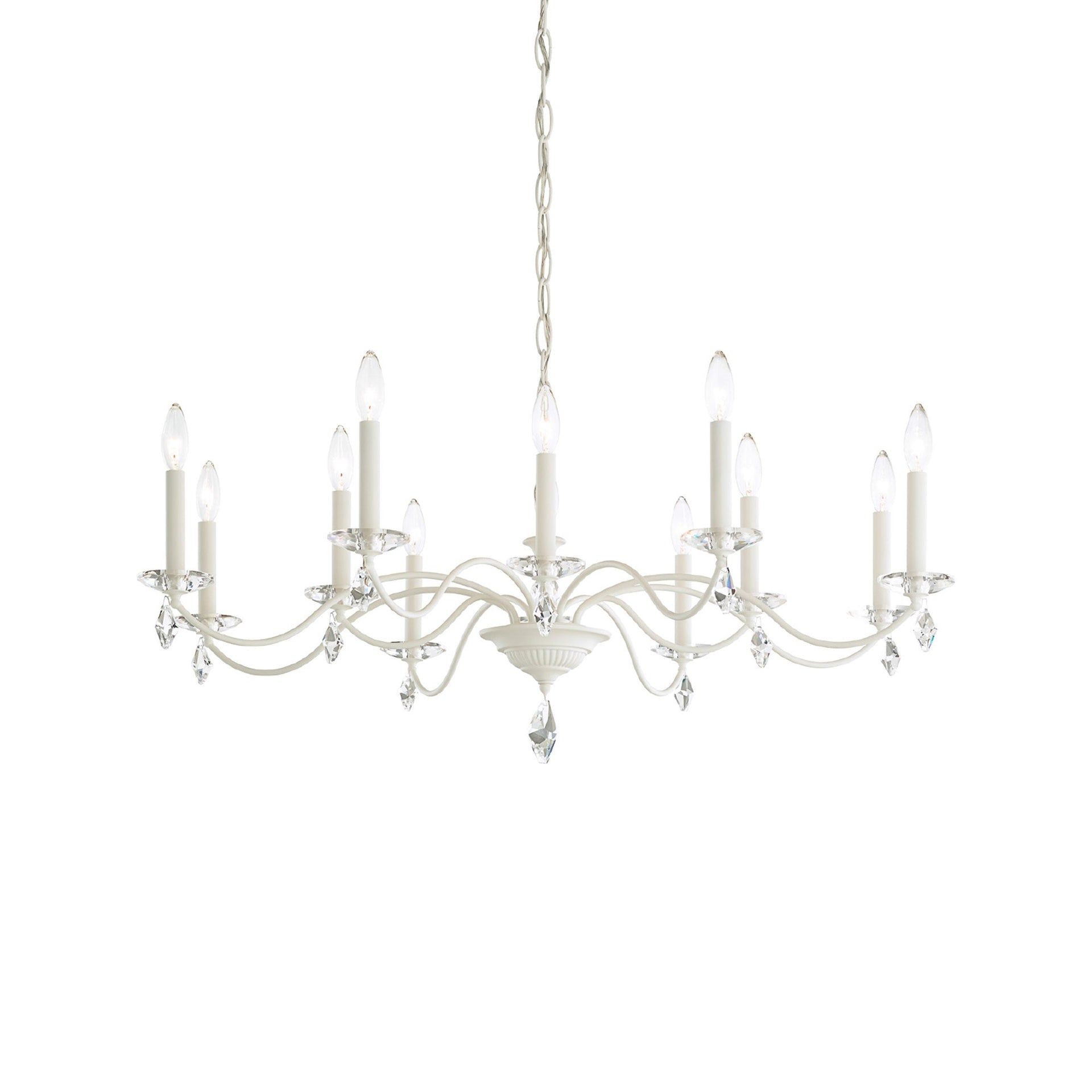 Heirloom Bronze and Clear Crystal 12-Light Chandelier