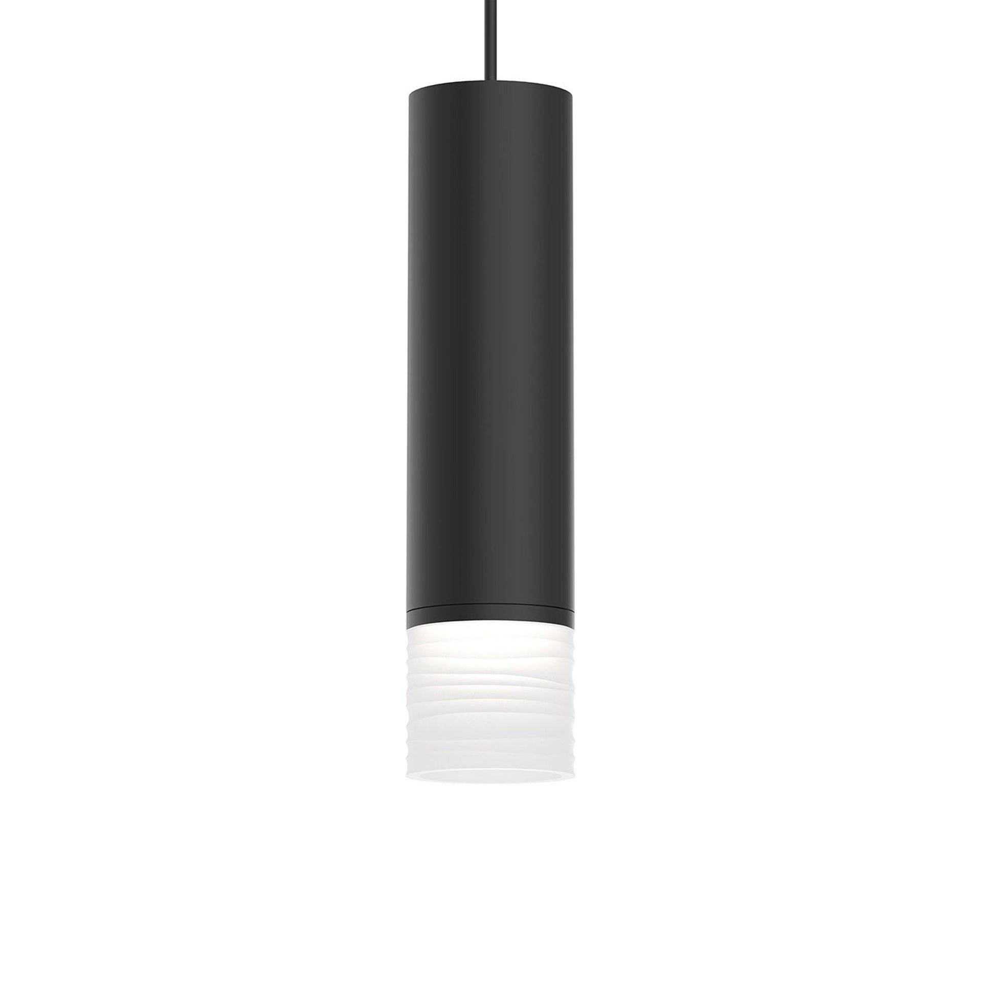 18" Black Glass LED Indoor/Outdoor Pendant Light