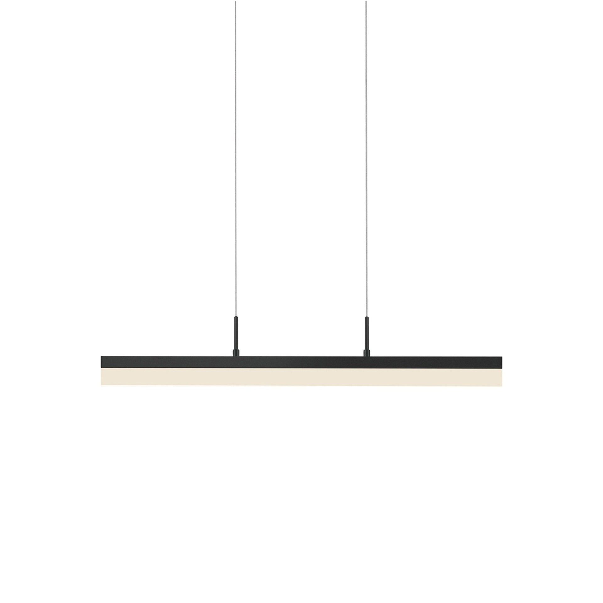 Satin Black 24" LED Glass Island Pendant Light