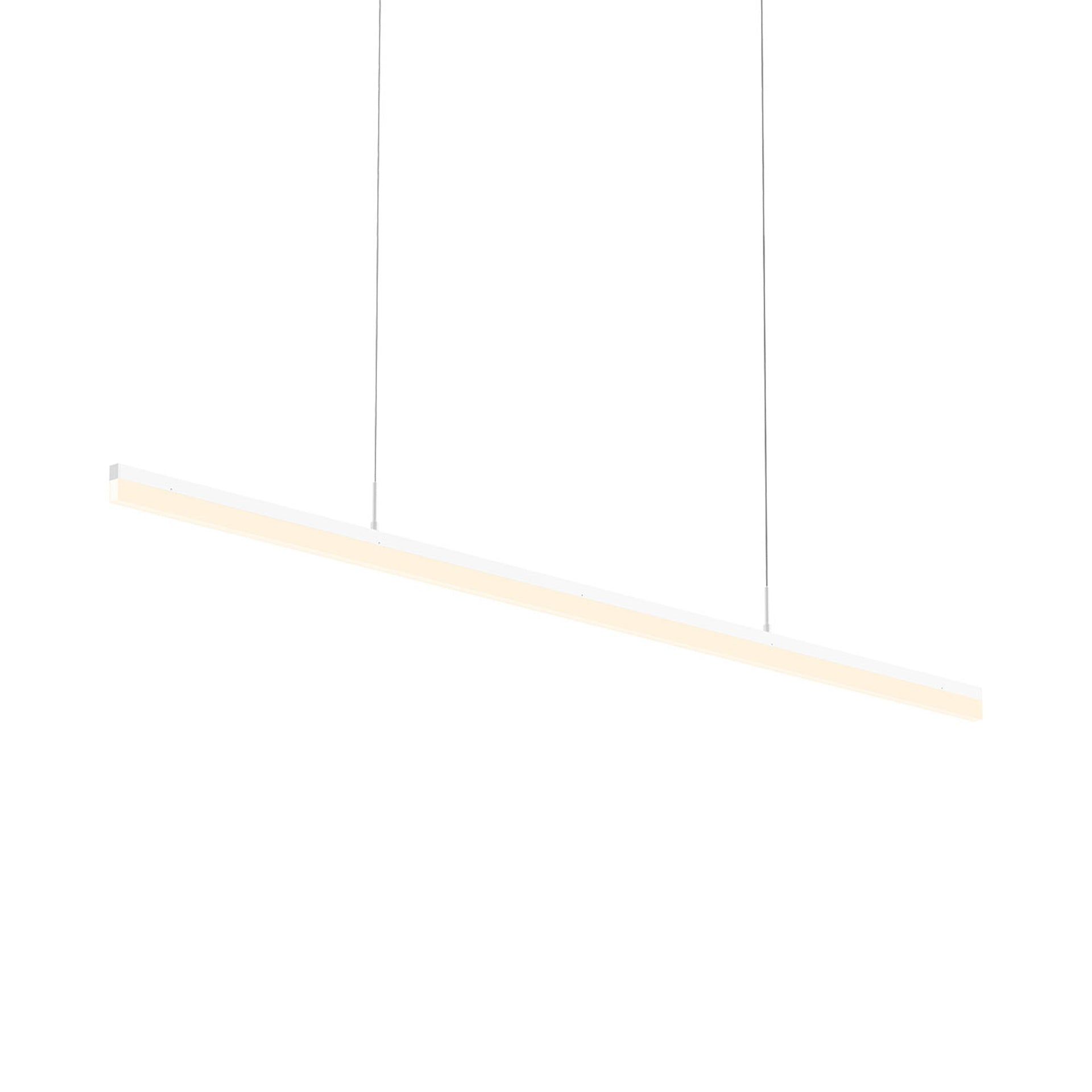 Sleek Stiletto Satin White Aluminum LED Pendant Light
