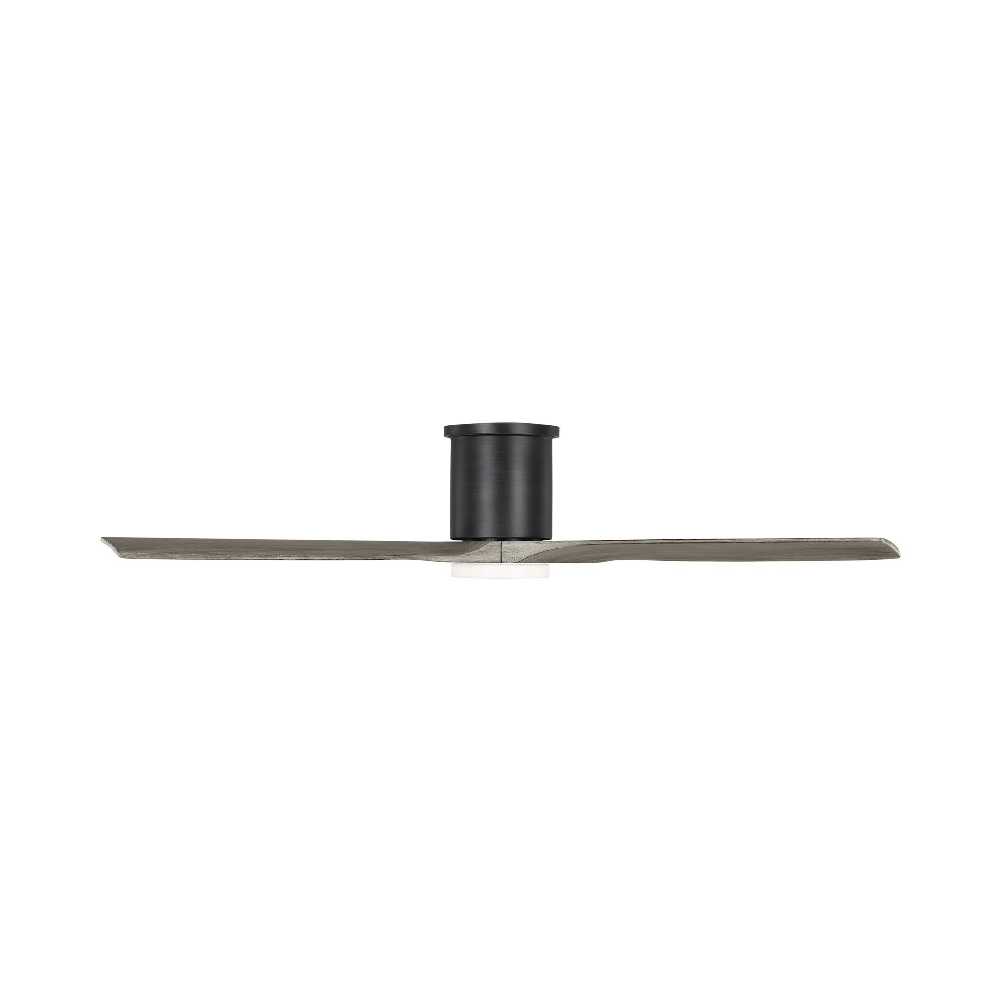 Collins 52" Brushed Steel Ceiling Fan with Dark Walnut Blades and Frosted Acrylic Light