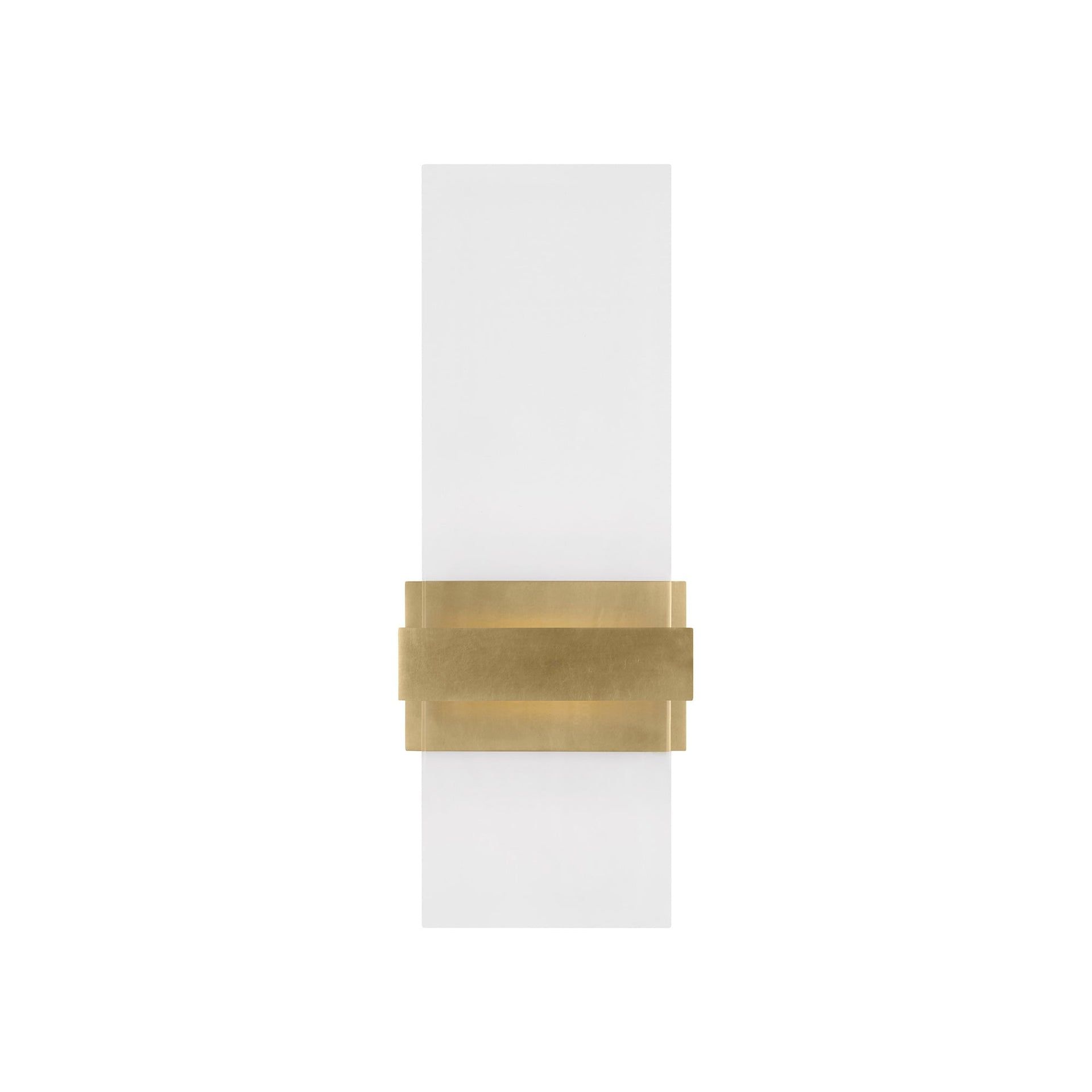 Natural Brass and Glass Dimmable LED Wall Sconce