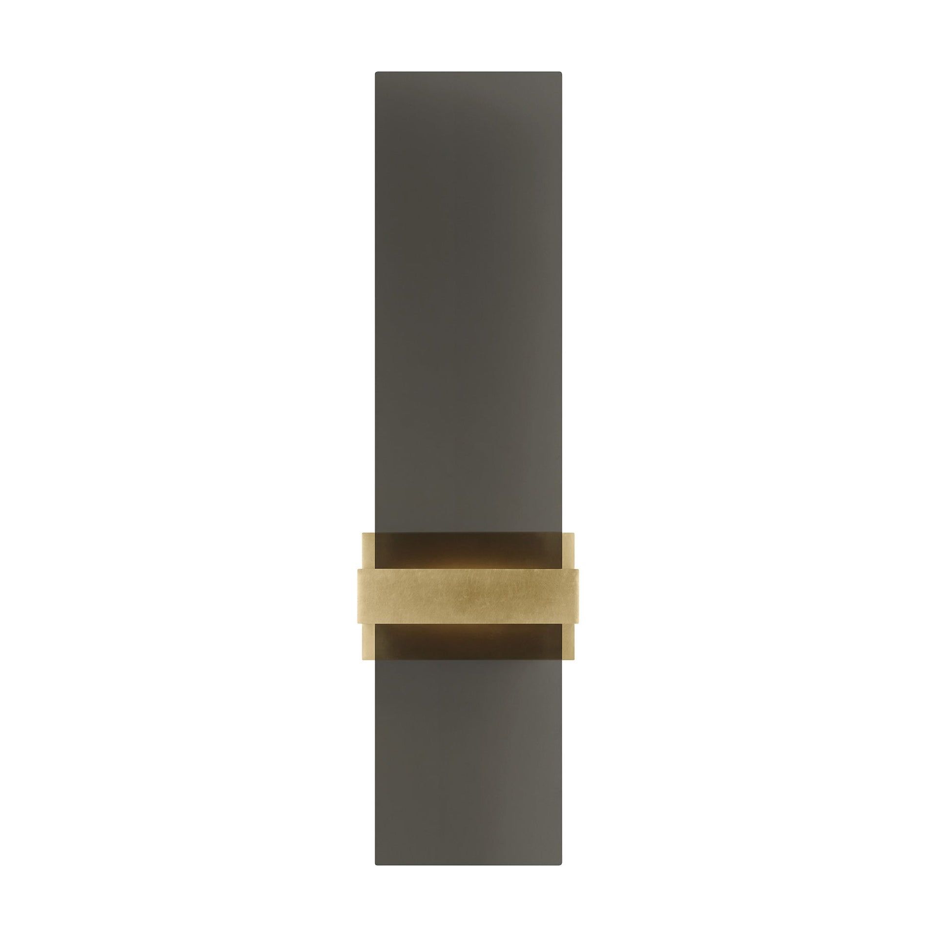 Natural Brass and Glass Dimmable Wall Sconce with LED Light