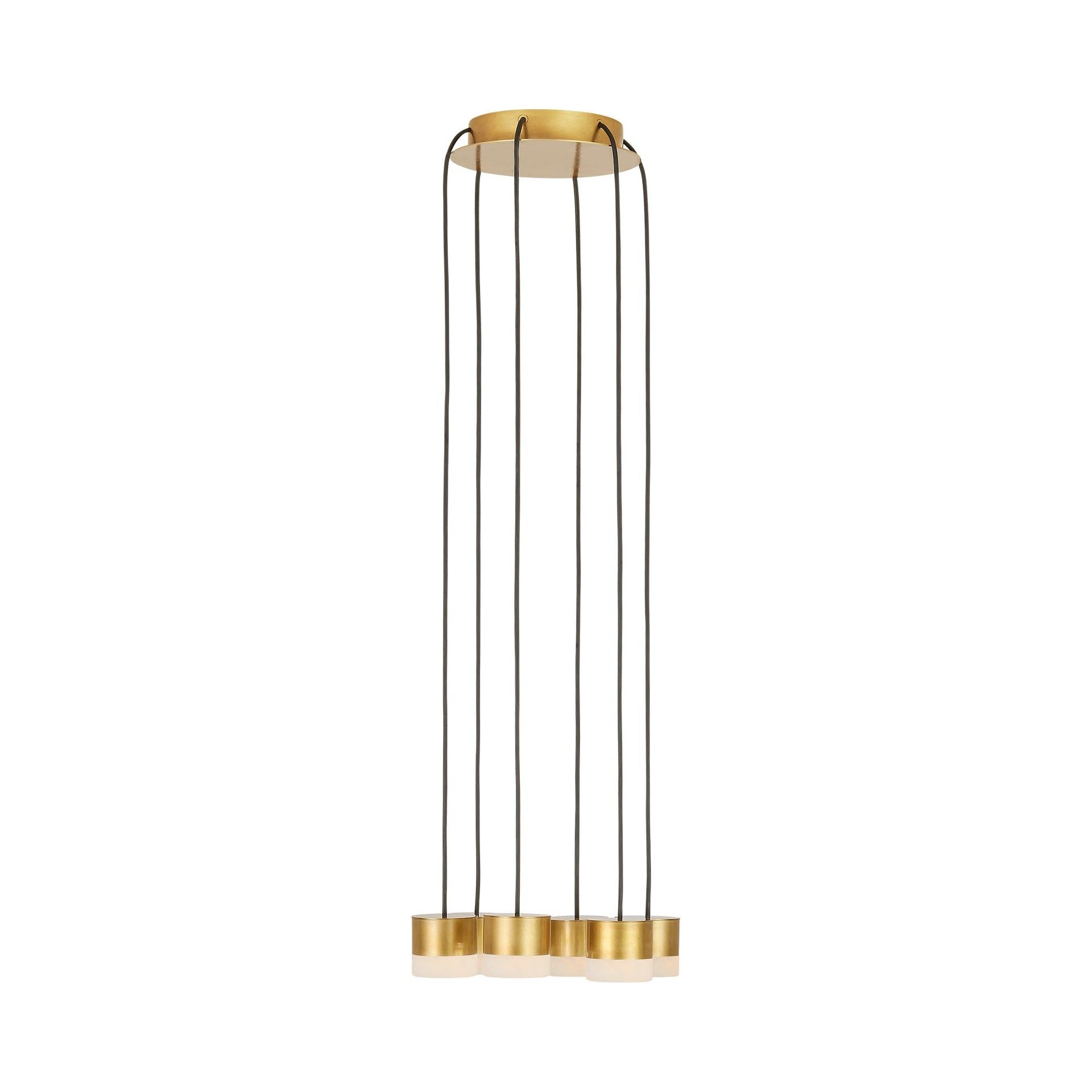 Antique Brass and Crystal Multi-Light LED Chandelier