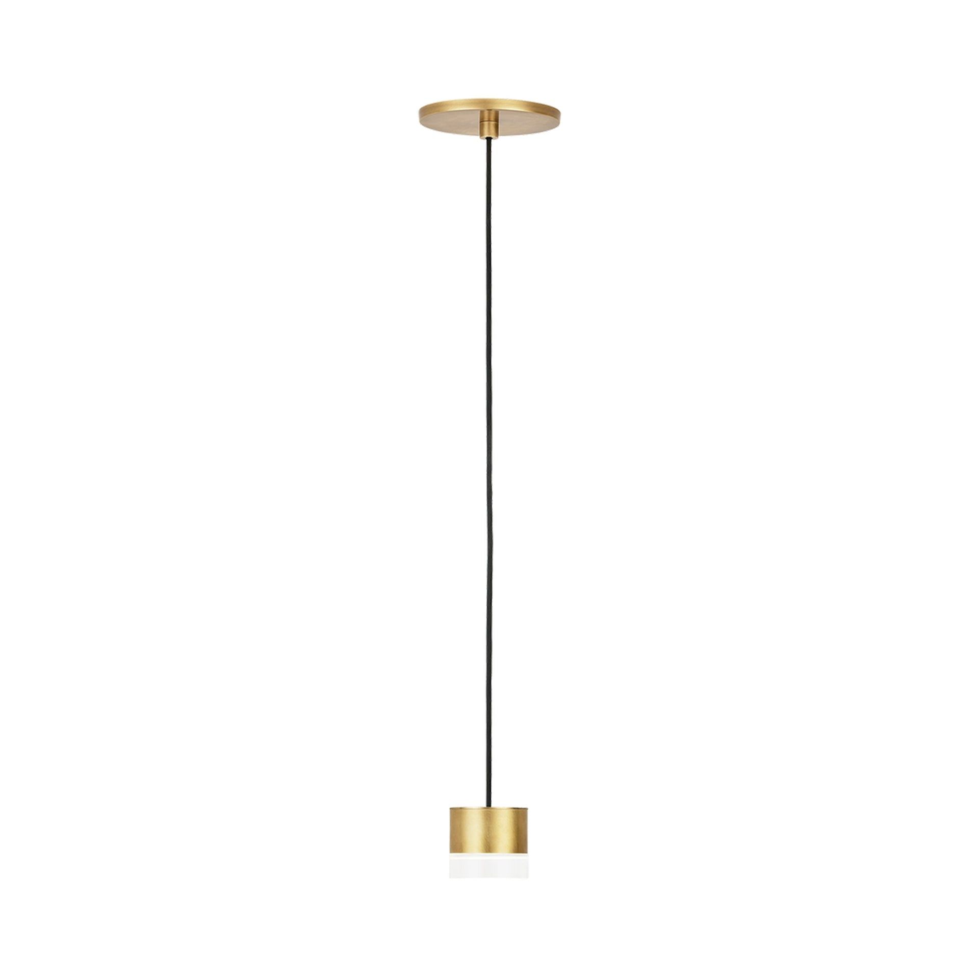 Natural Brass Crystal LED Indoor/Outdoor Pendant Light