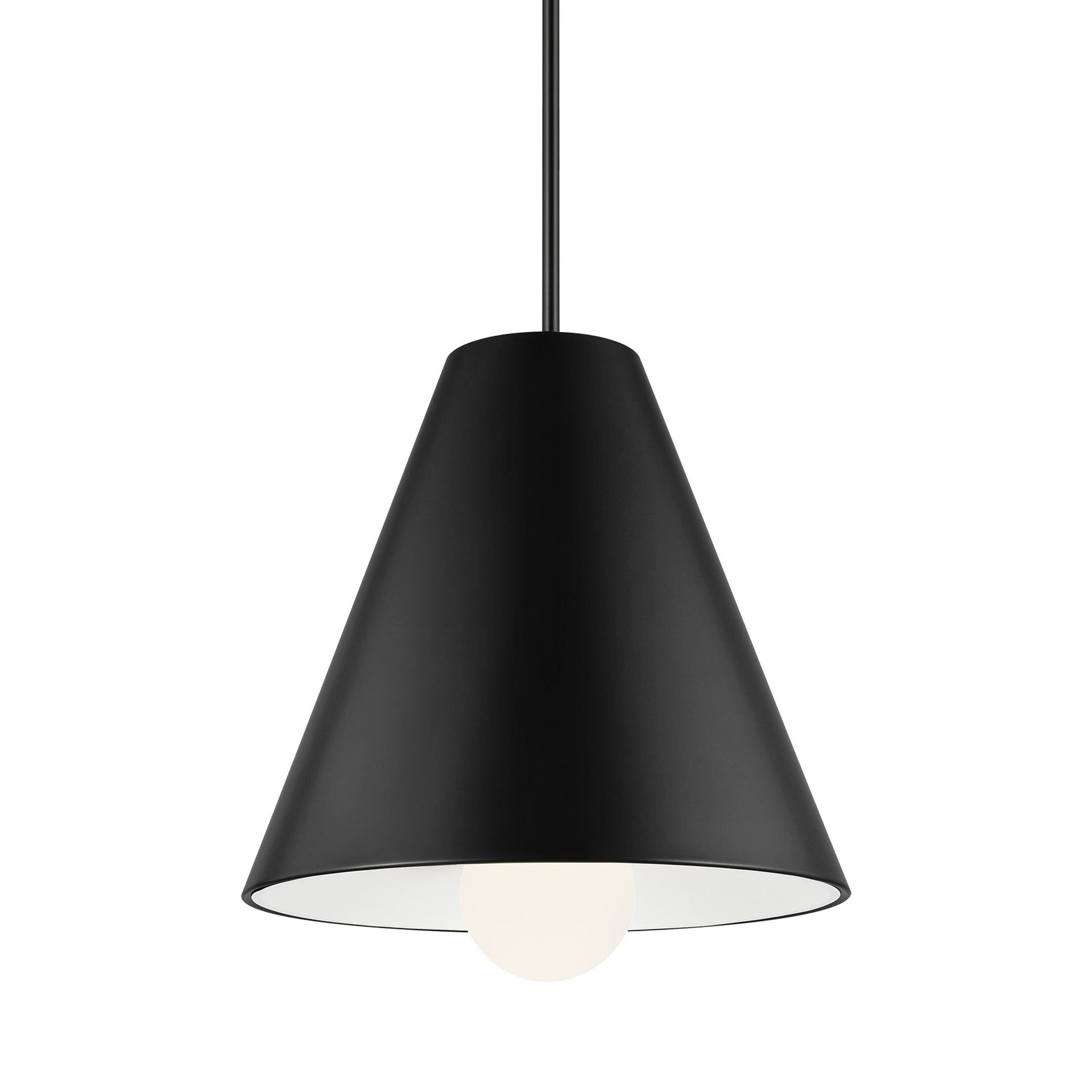 Matte Black Glass LED Contemporary Pendant Light