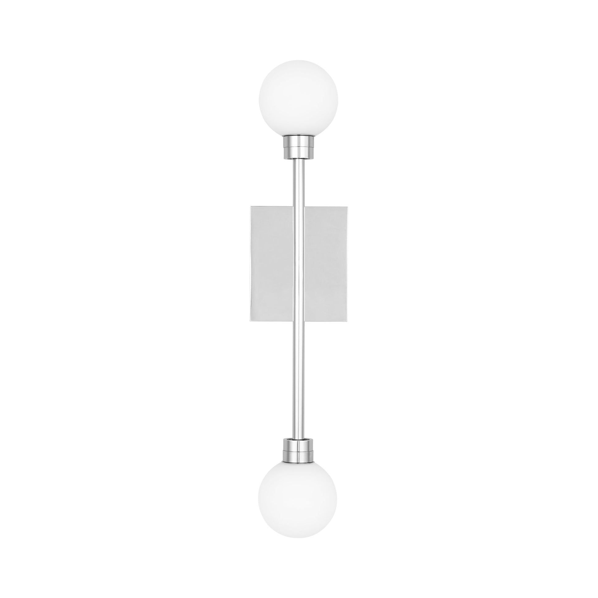 Polished Nickel Dual Globe LED Wall Sconce