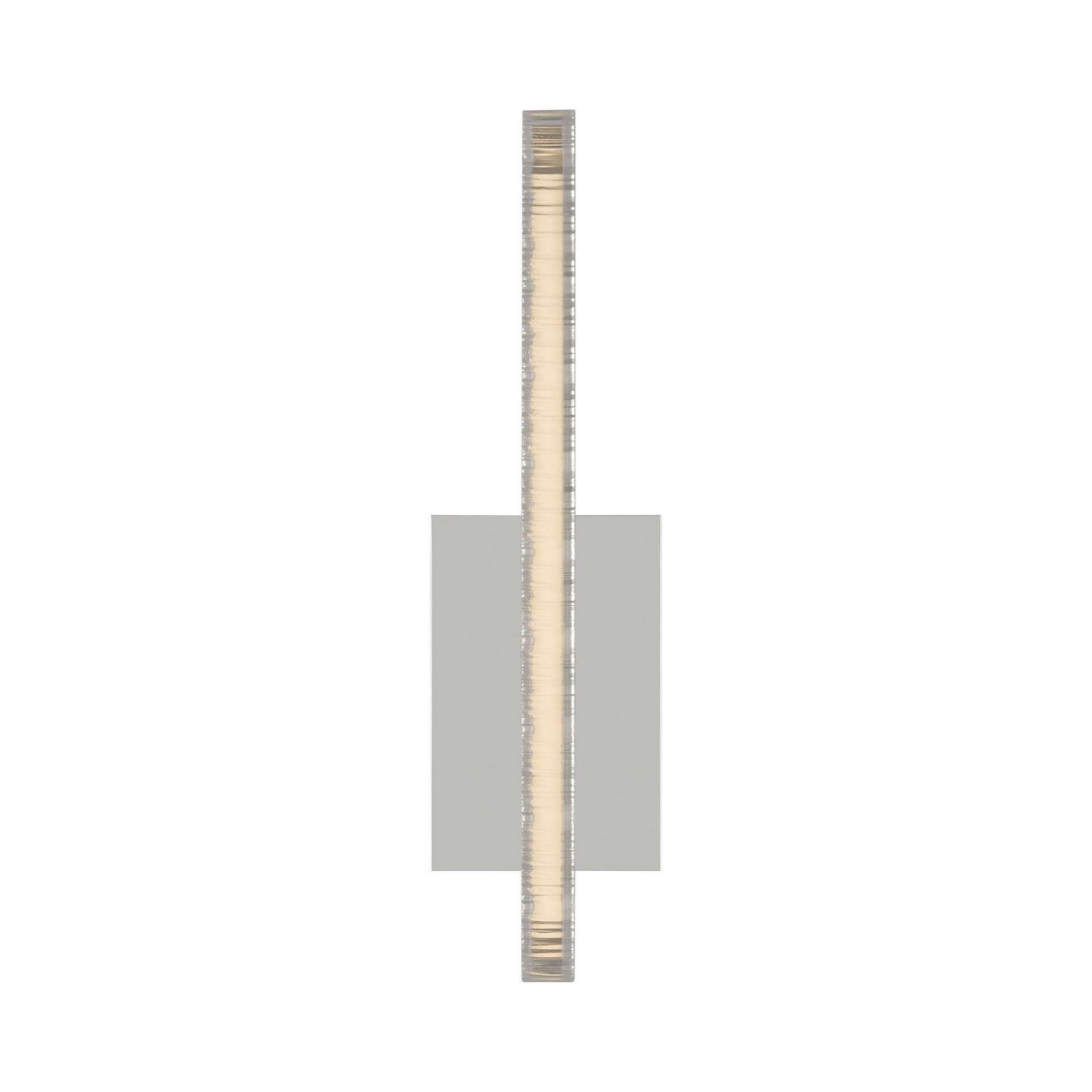 Polished Nickel Crystal LED Outdoor Wall Sconce