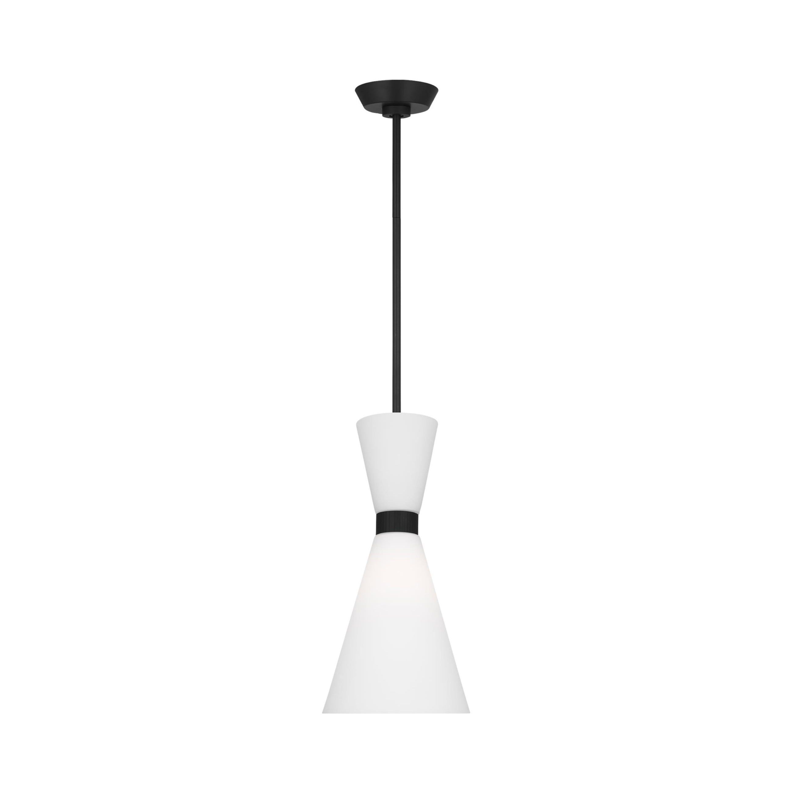 Belcarra Brushed Steel Pendant Light with Etched White Glass Shade
