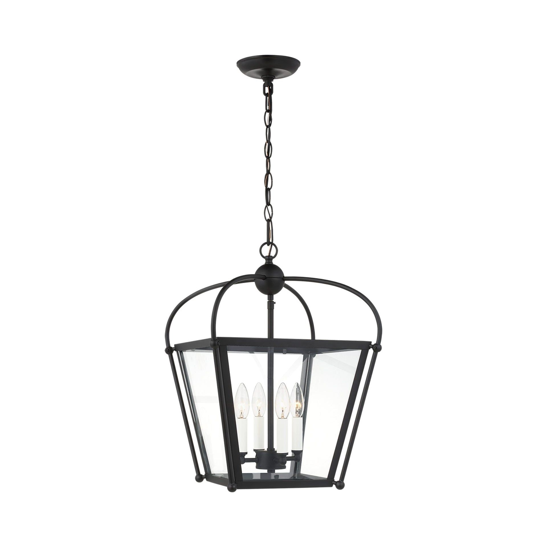 Midnight Black Glass 4-Light Indoor Pendant