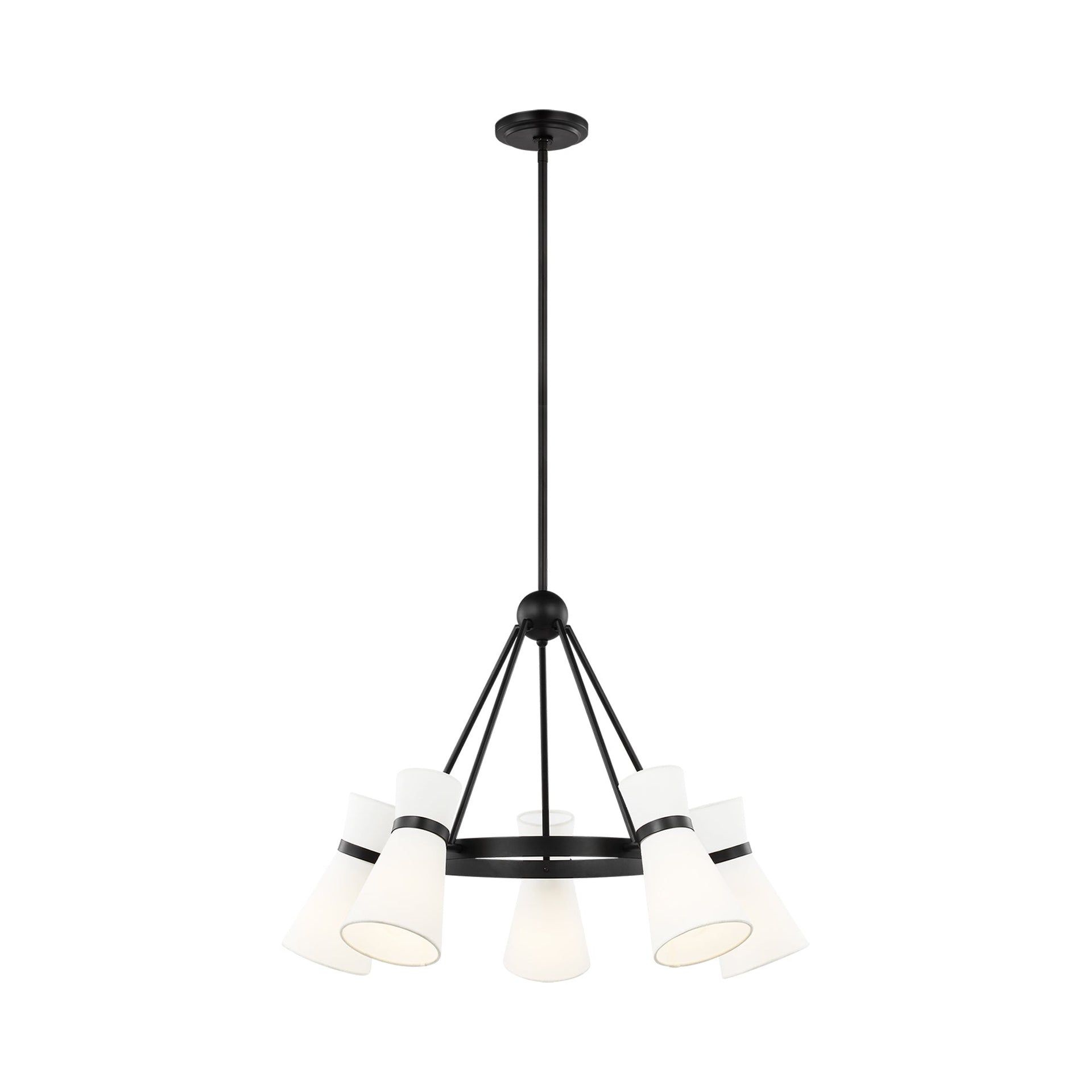 Clark 29'' Midnight Black Industrial Drum Chandelier