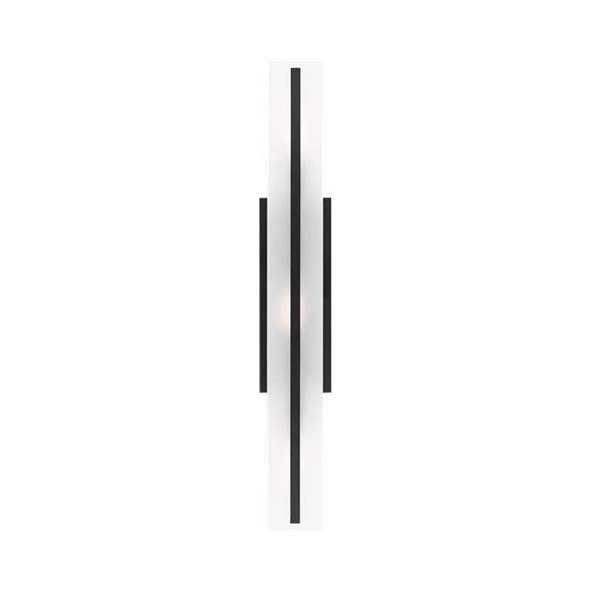 Midnight Black Satin Etched Glass 3-Light Vanity Fixture