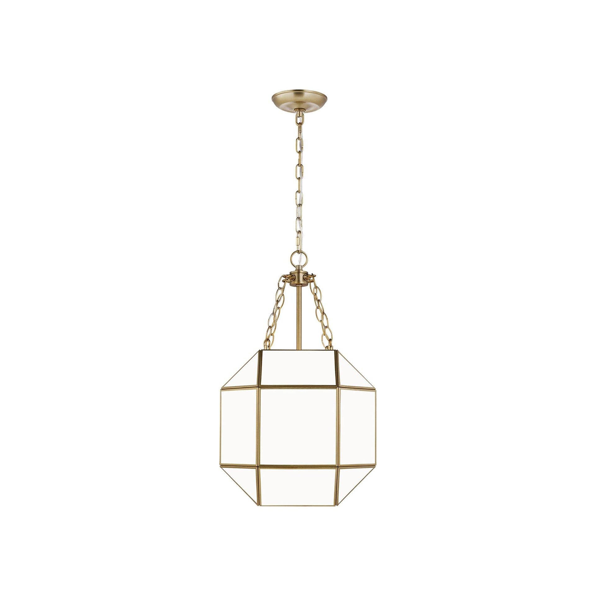Morrison Satin Brass 23.25" Indoor/Outdoor Glass Jar Lantern