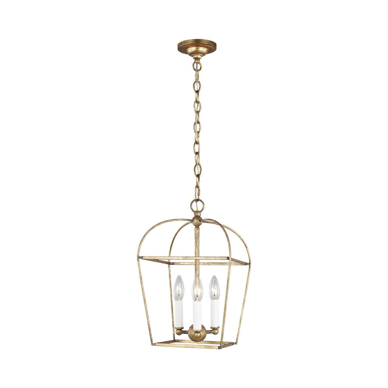 Stonington Antique Gild Mini 4-Light Lantern Geometric Chandelier