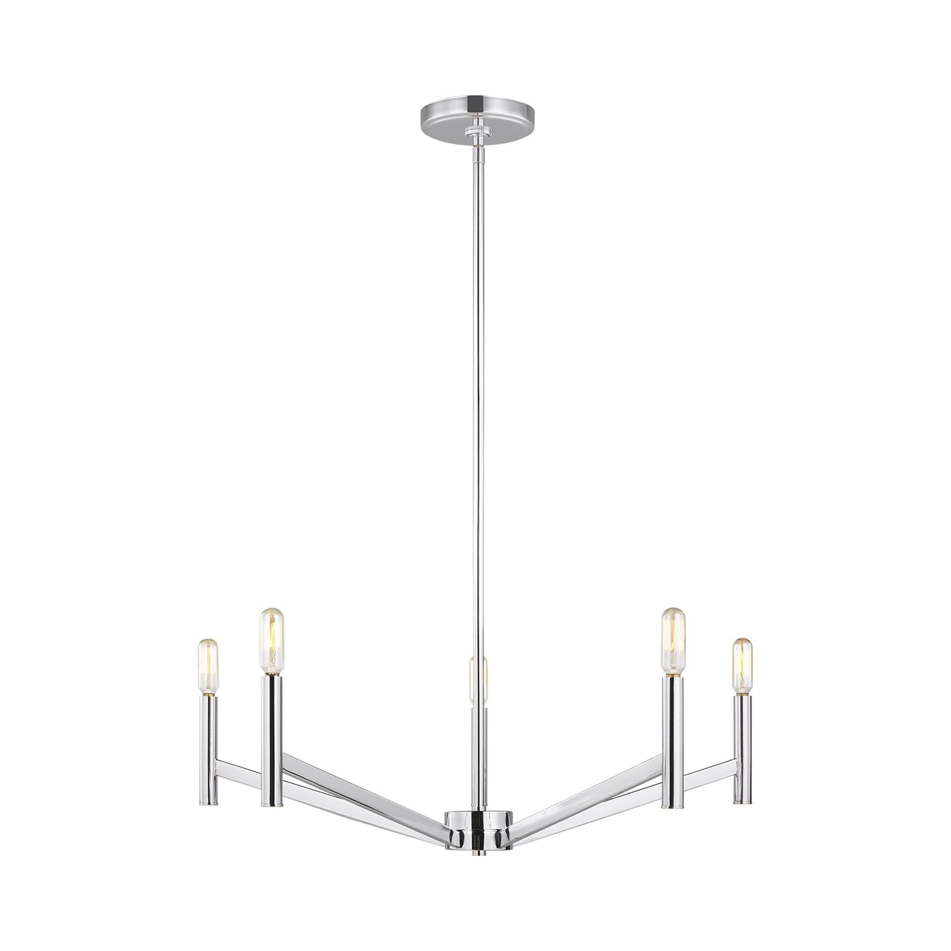 Vector Elegance 5-Light Chrome Finish Chandelier