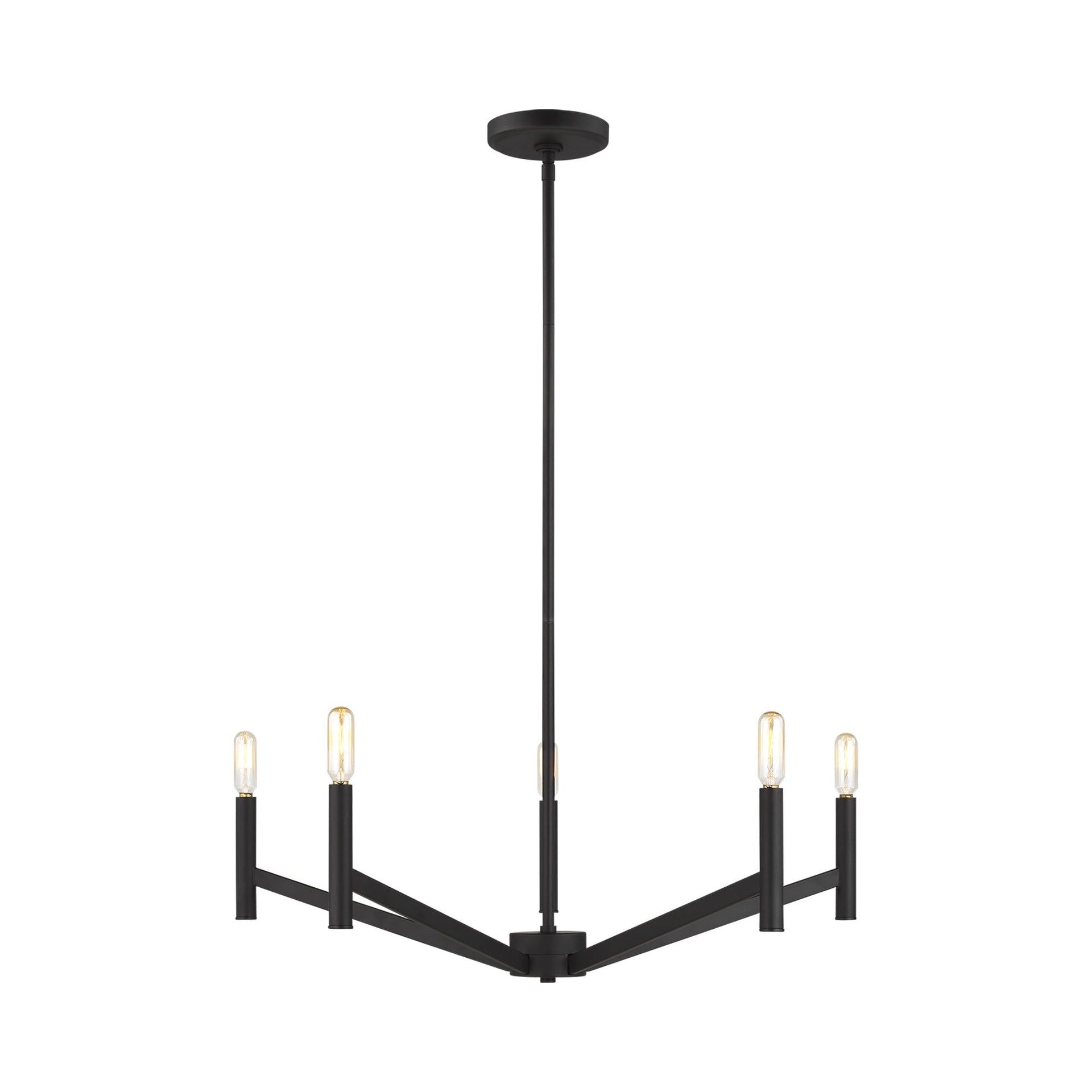 Vector 5-Light Midnight Black Brass Chandelier