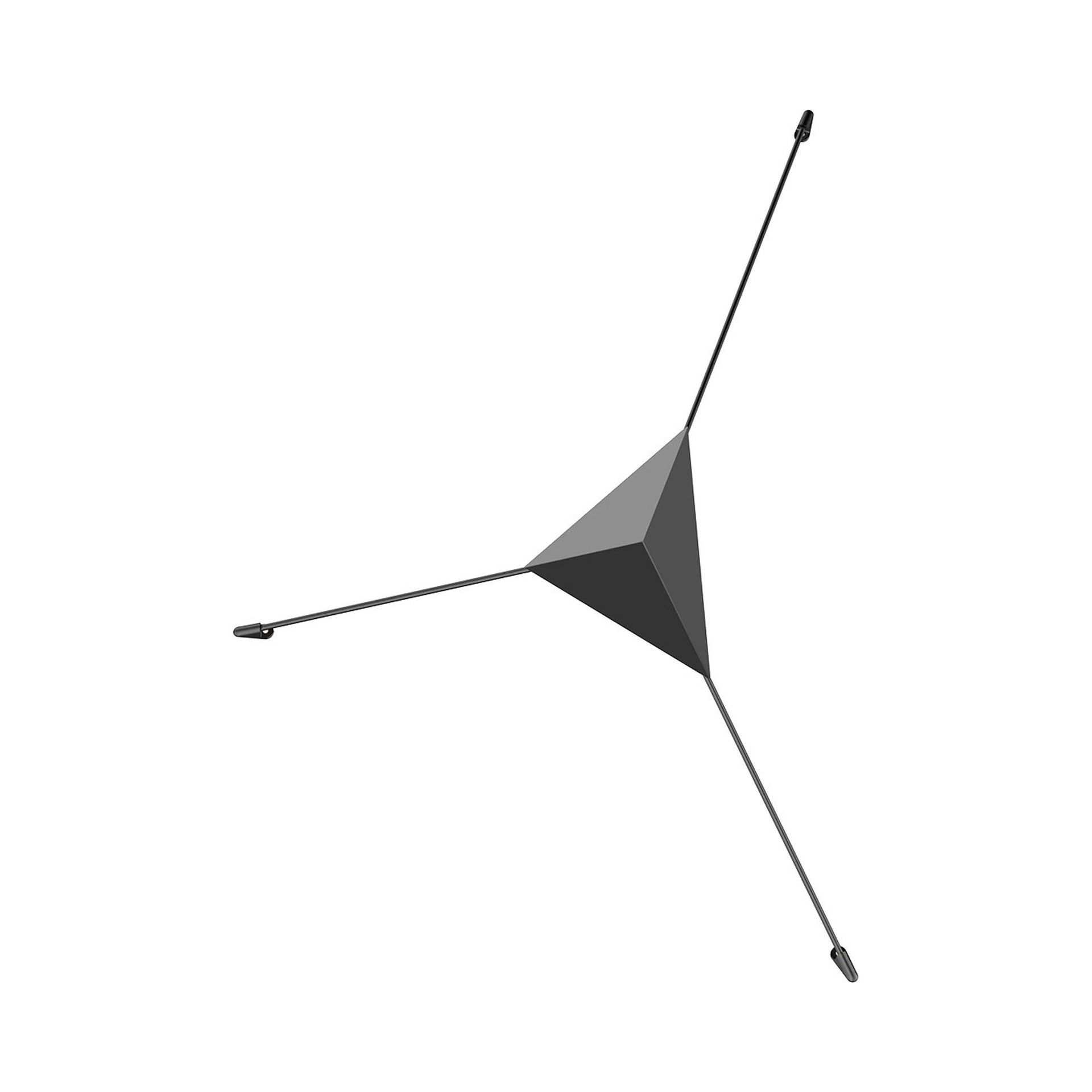 Abstract Prism Black LED Dimmable Wall Sconce 41"