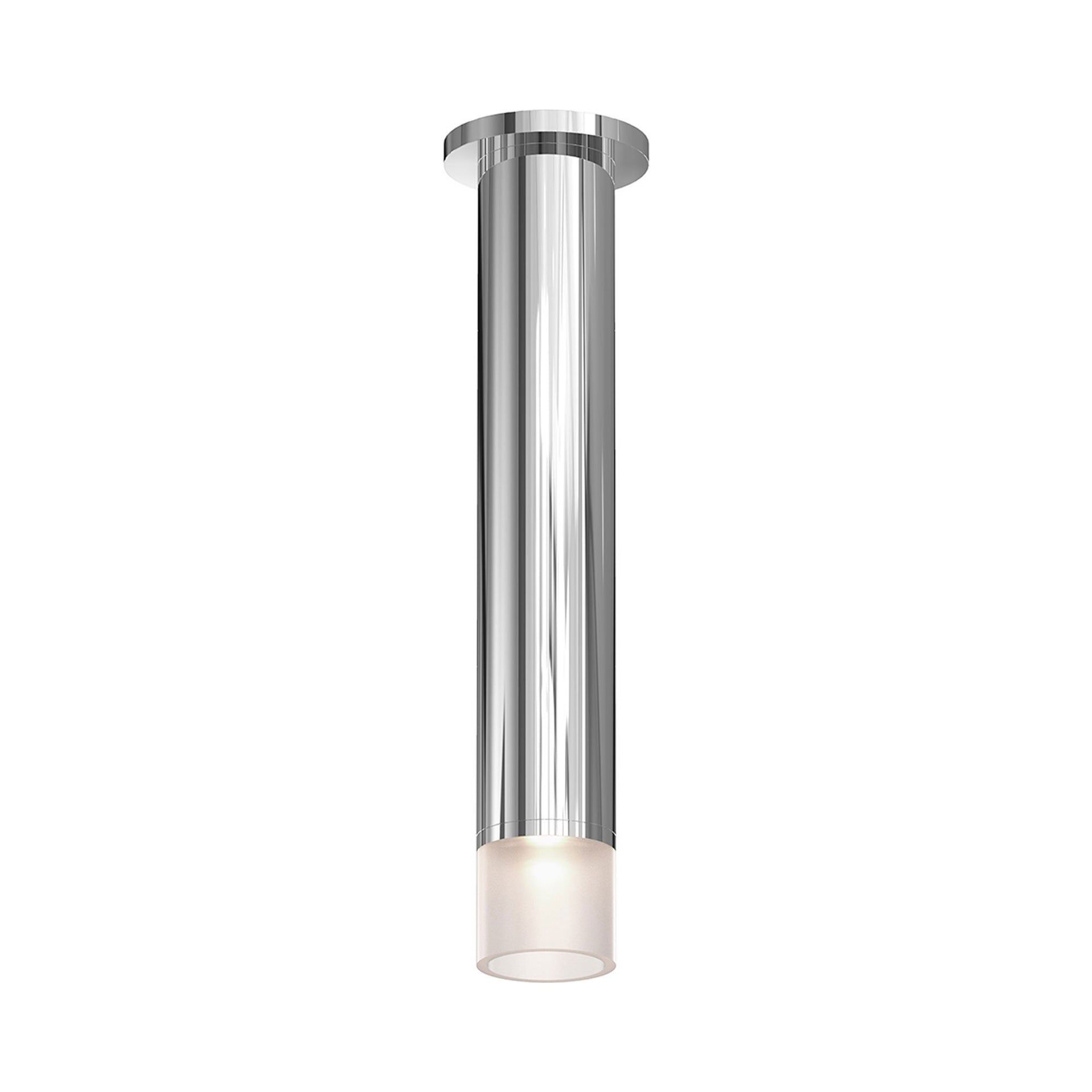 18" Polished Chrome Glass LED Surface Mount Light