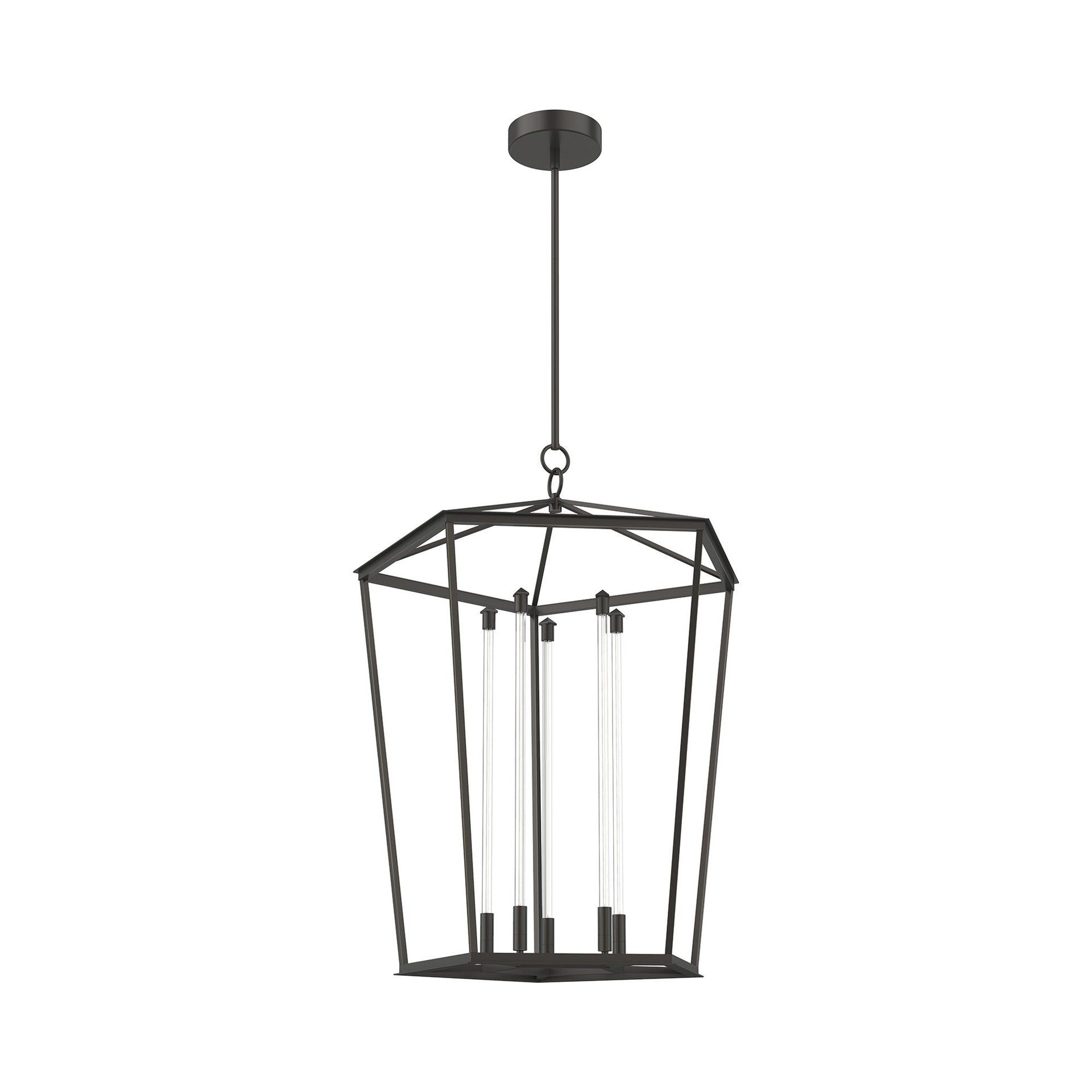 Urban Bronze Glass 5-Light LED Chandelier