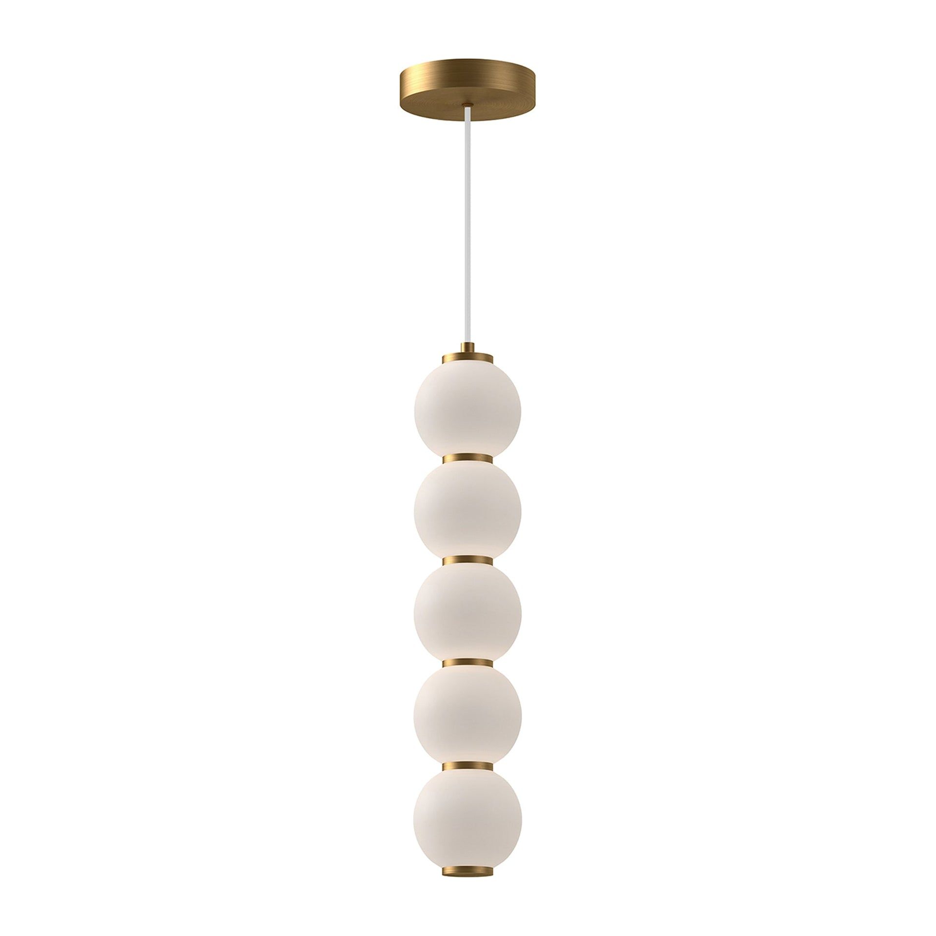 Bijou Elegance Aged Gold LED Globe Pendant Light
