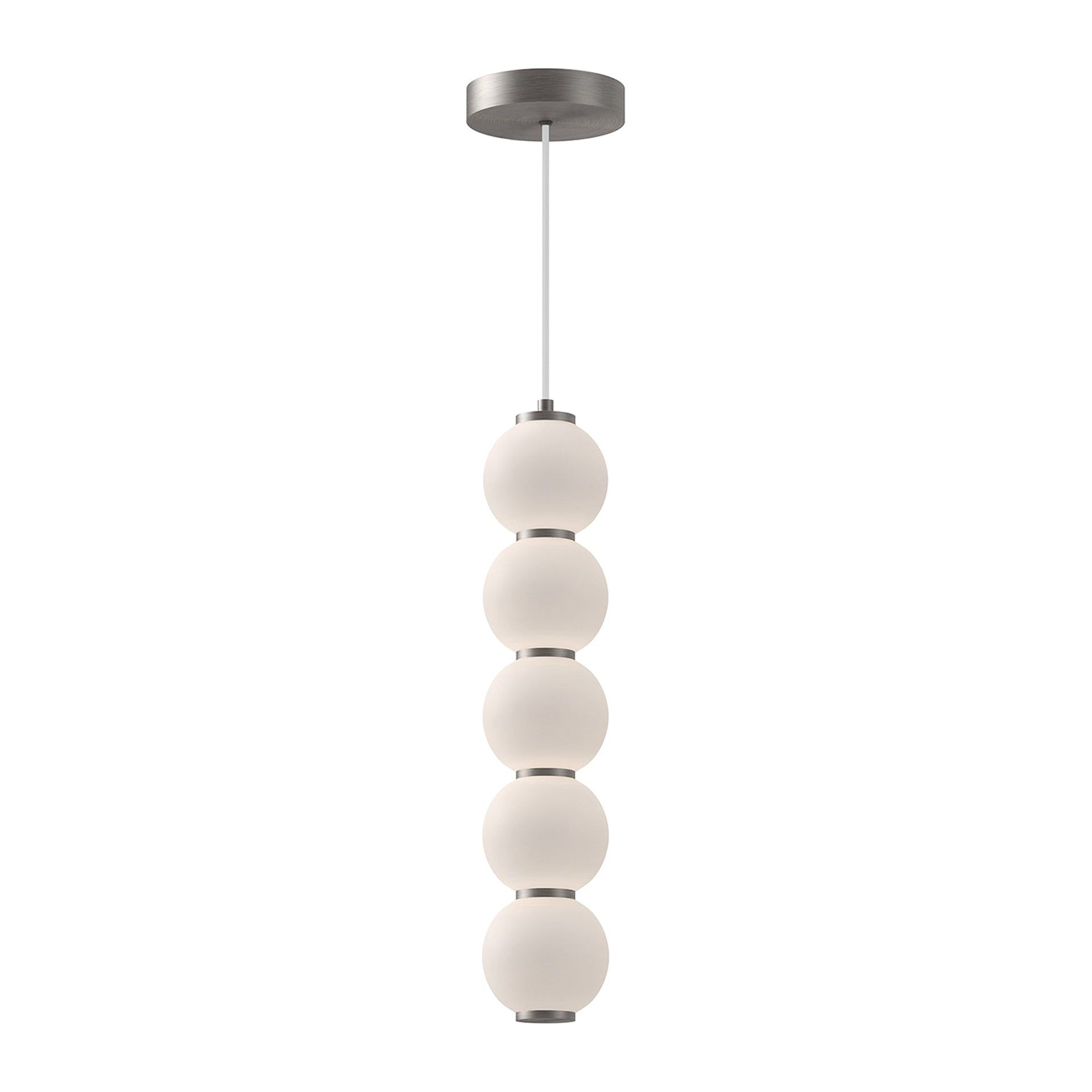 Bijou Elegance Brushed Nickel Globe LED Pendant Light