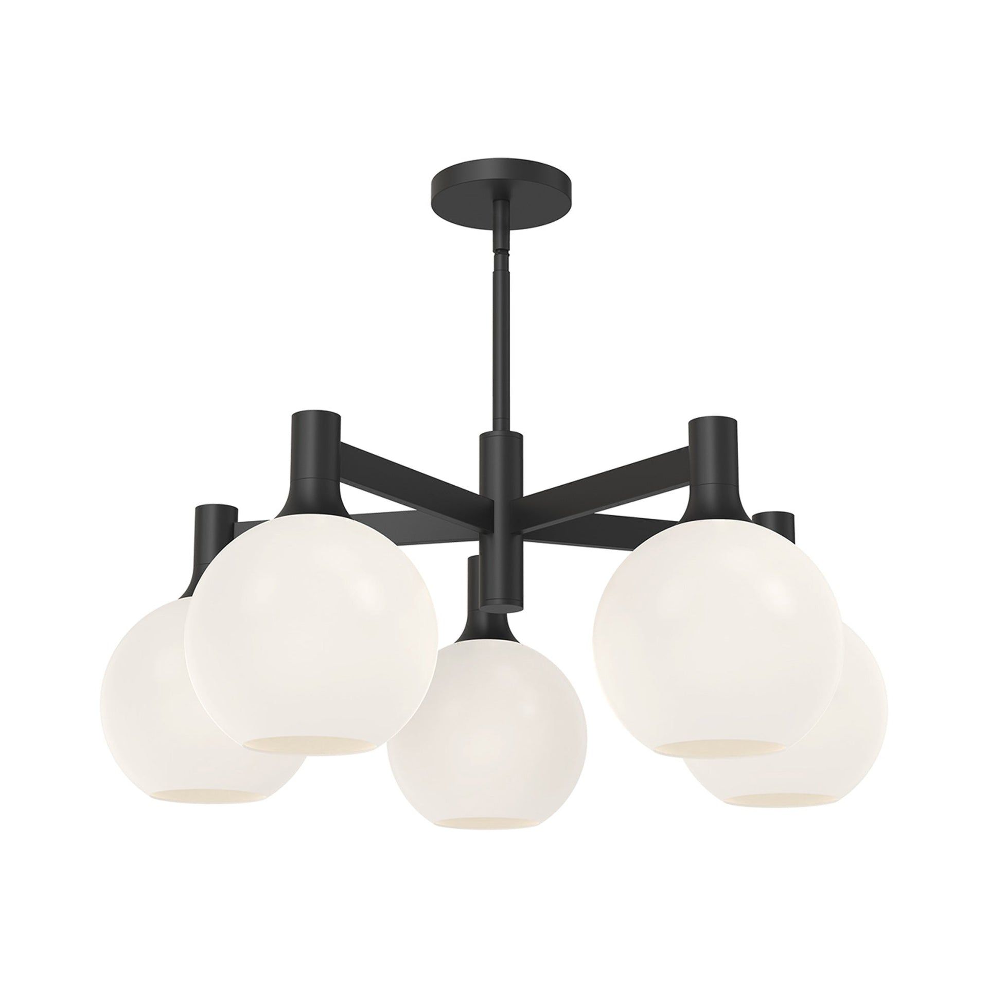 Castilla Classic Chic Matte Black Five Light Chandelier